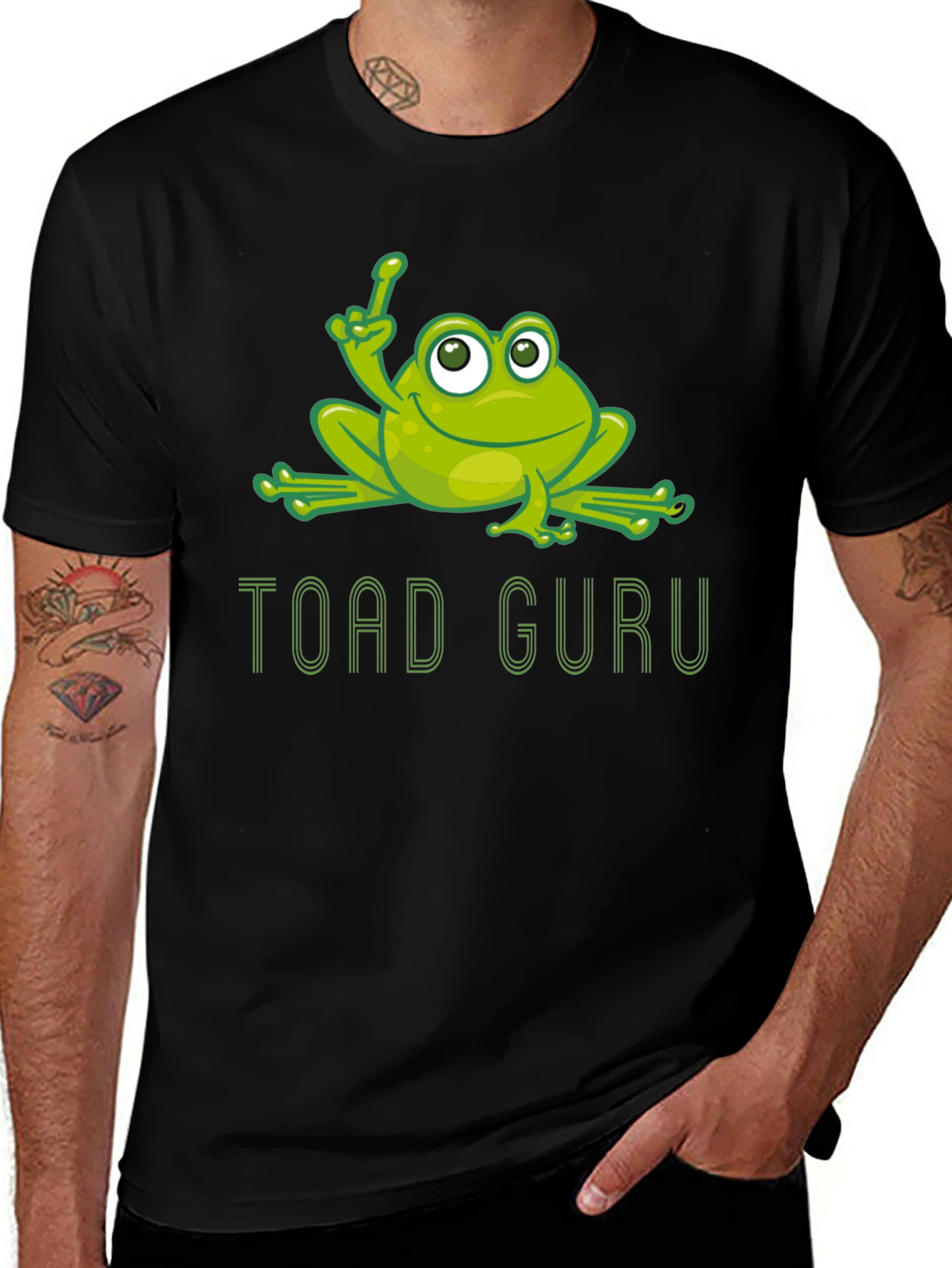 Toad Guru Graphic T-Shirt - Funny Frog Tee