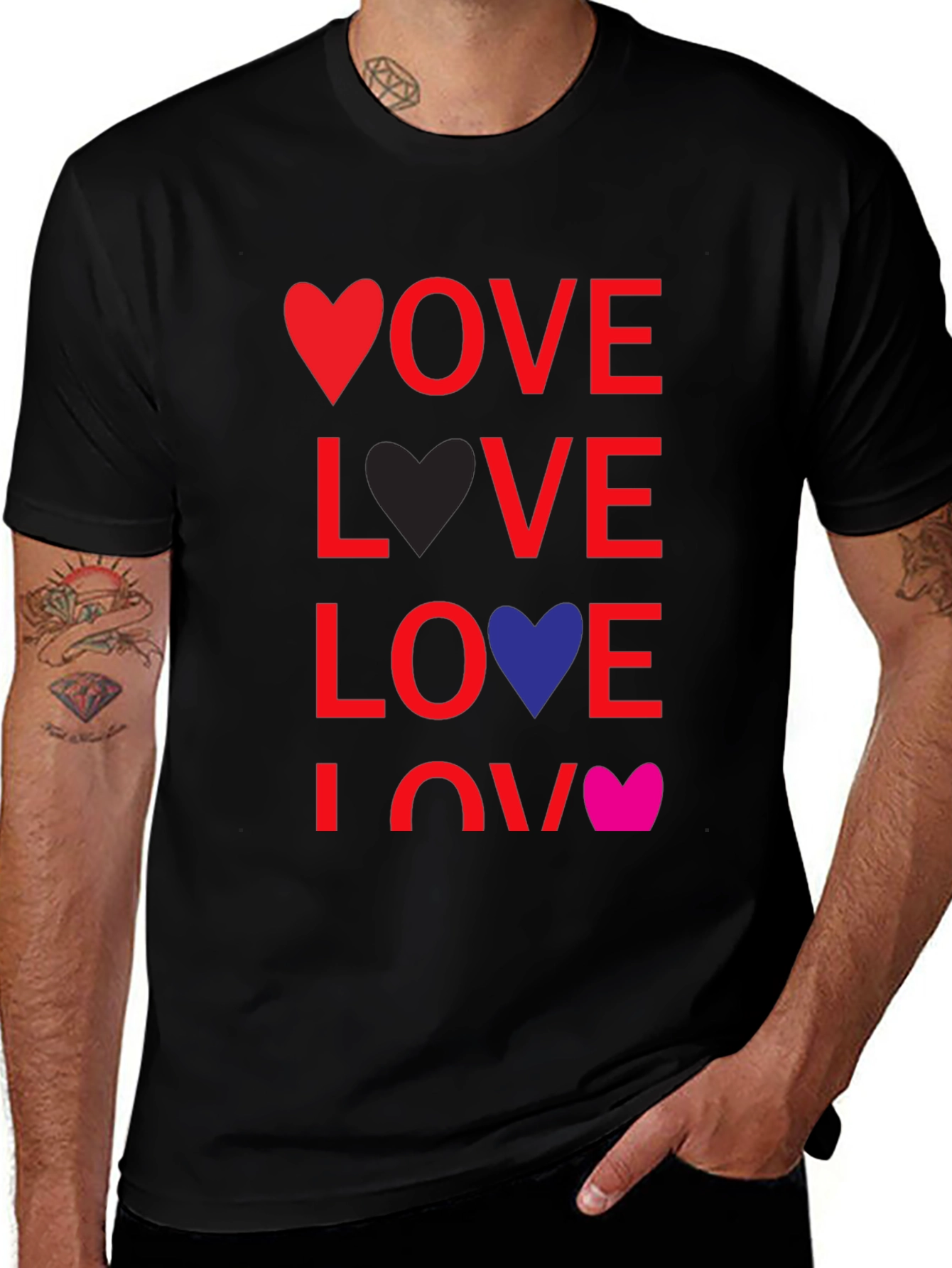 Variant 3 of Love Heart T-Shirt - Fun Graphic Tee