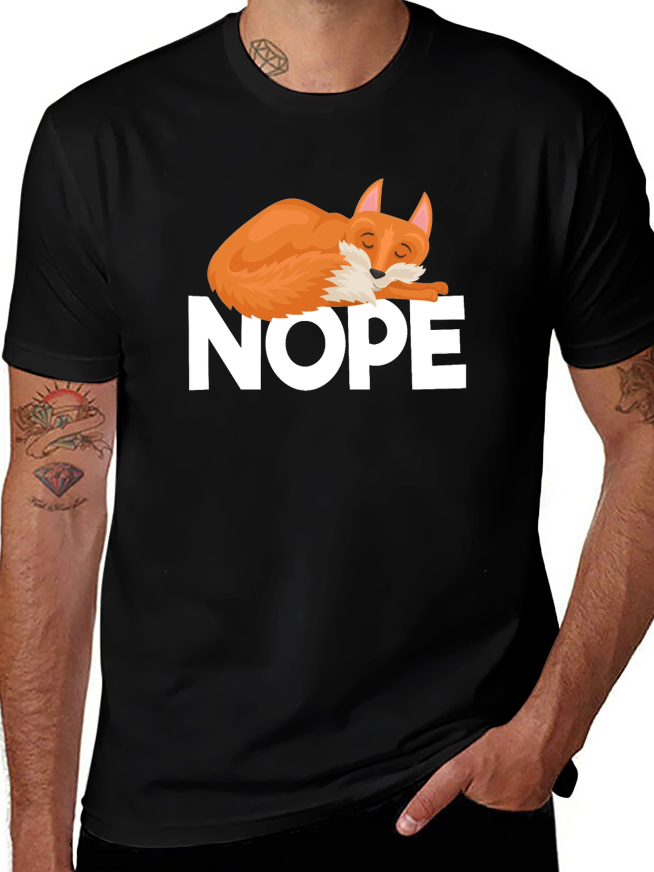 Variant 14 of Nope Fox T-Shirt - Cozy Comfort Tee