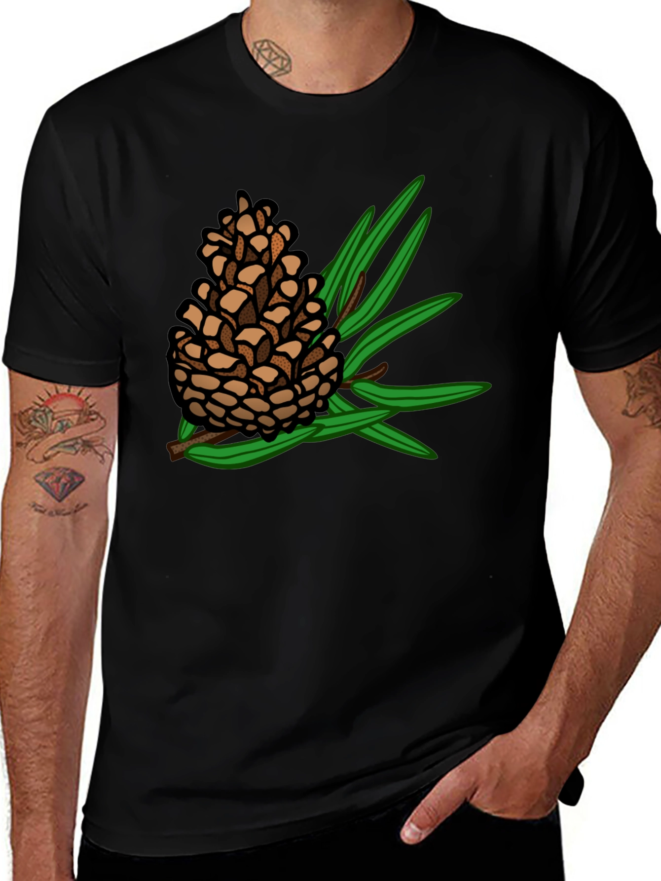Pine Cone Graphic Tee - Nature Lover's T-Shirt