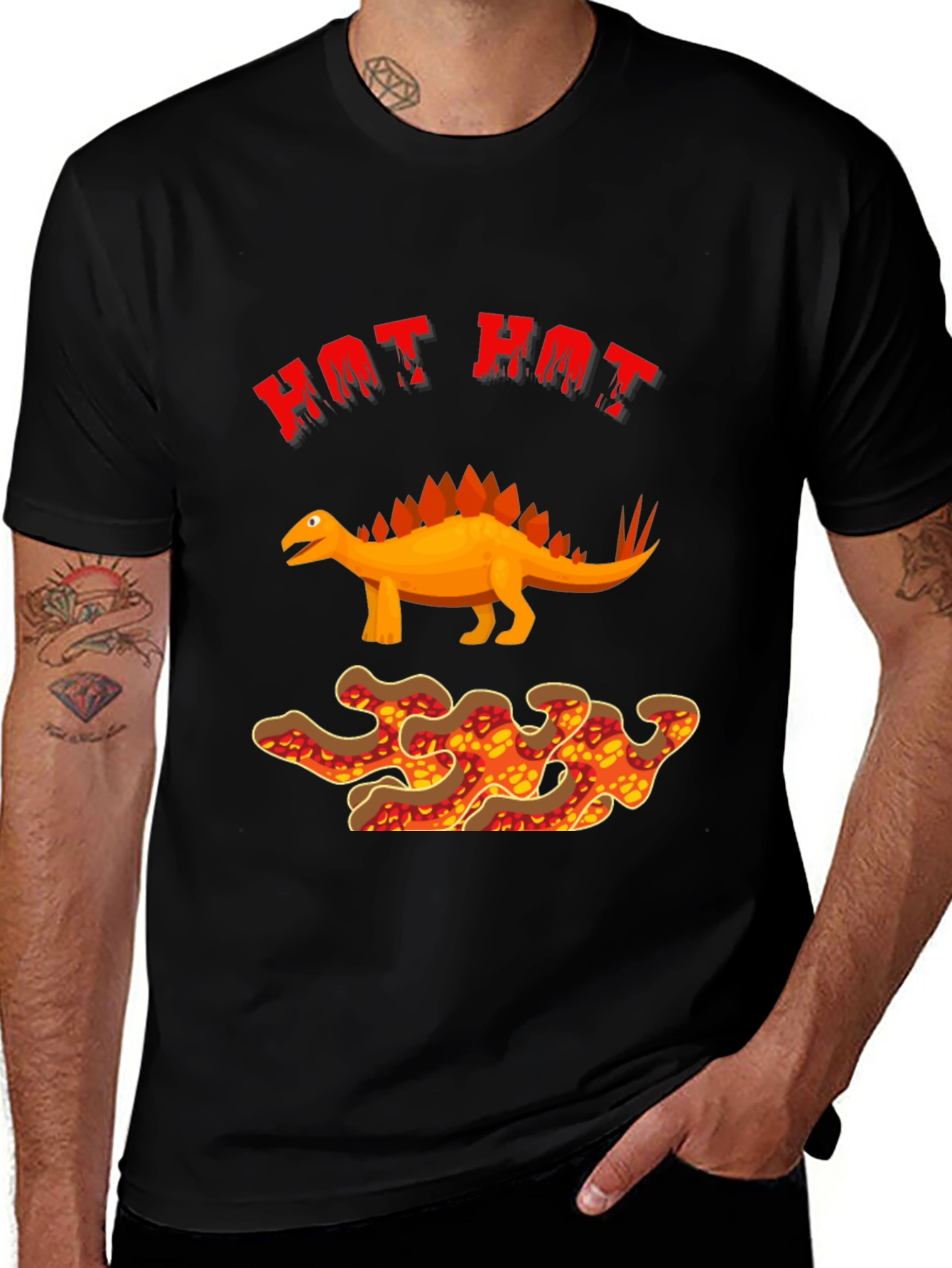 Variant 18 of Hot Hot Stegosaurus Graphic T-Shirt