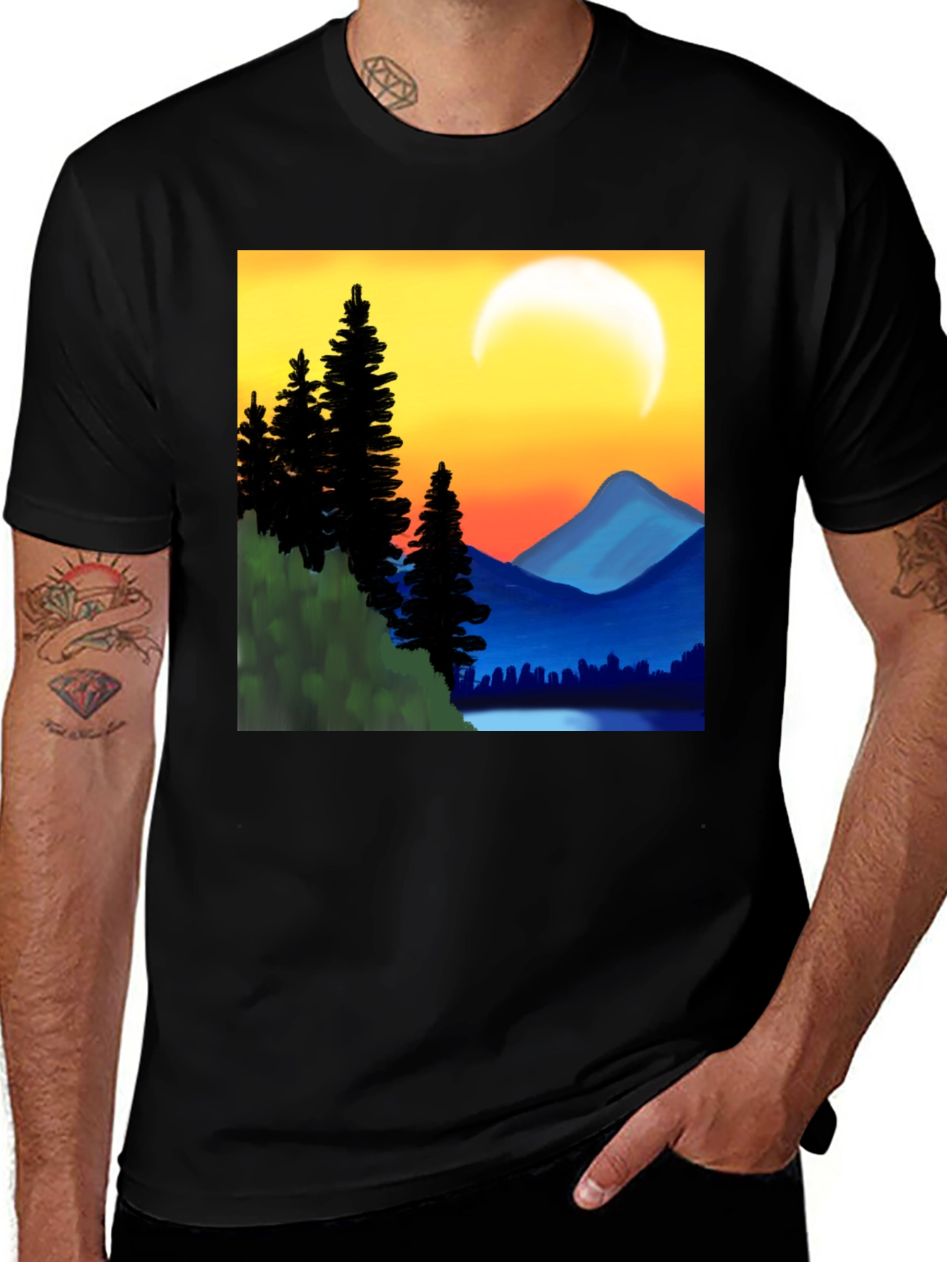 Variant 26 of Sunset Mountain Graphic Tee