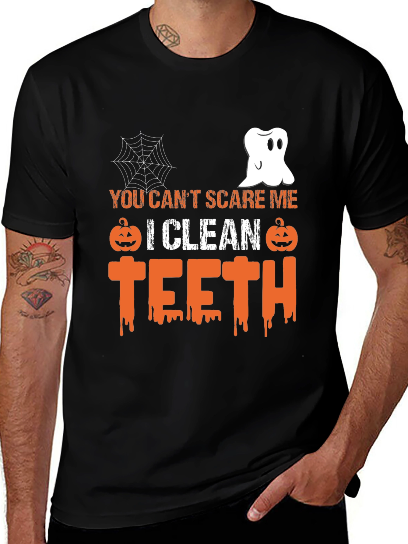 Halloween Dental Hygienist T-Shirt - You Can't Scare Me!