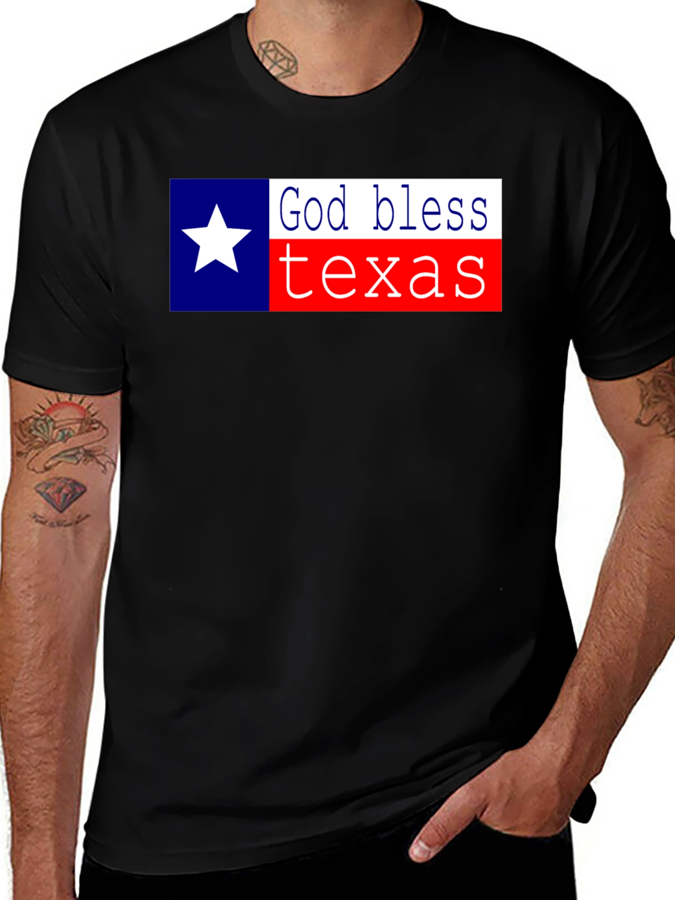 God Bless Texas T-Shirt - Black