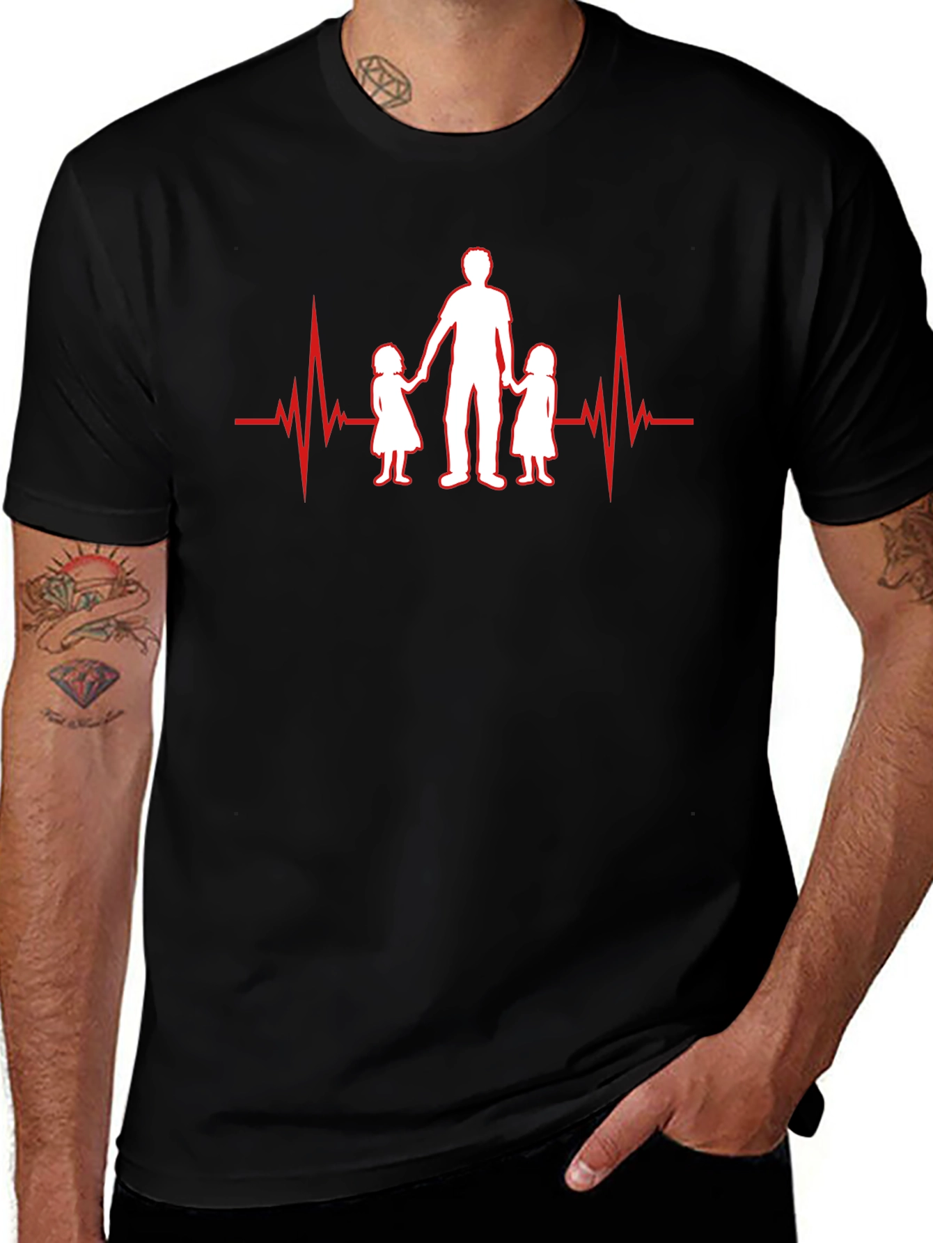 Variant 24 of Dad Heartbeat T-Shirt - Father & Daughters