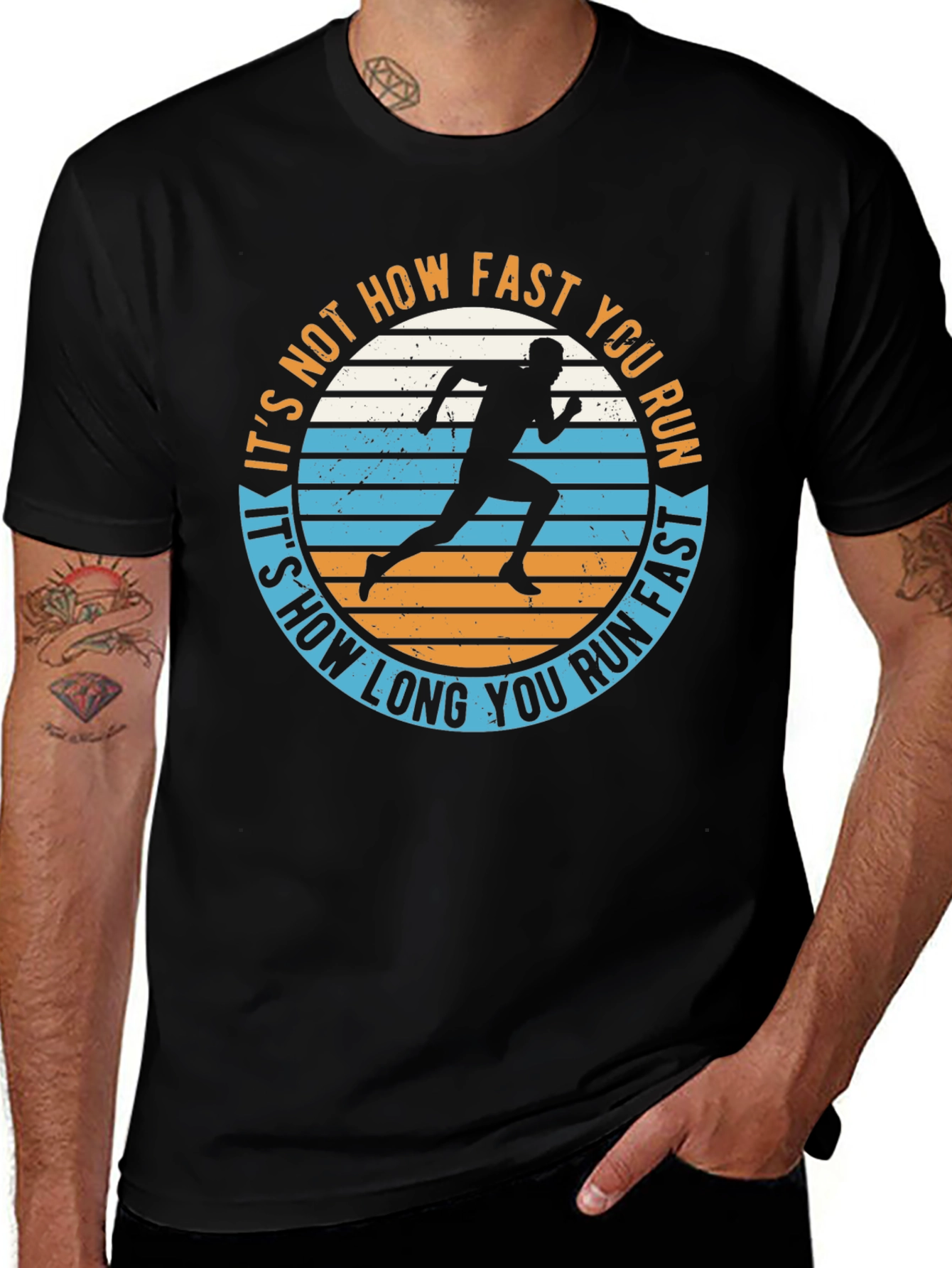 Variant 10 of Runner's Motivation Tee: How Long You Run