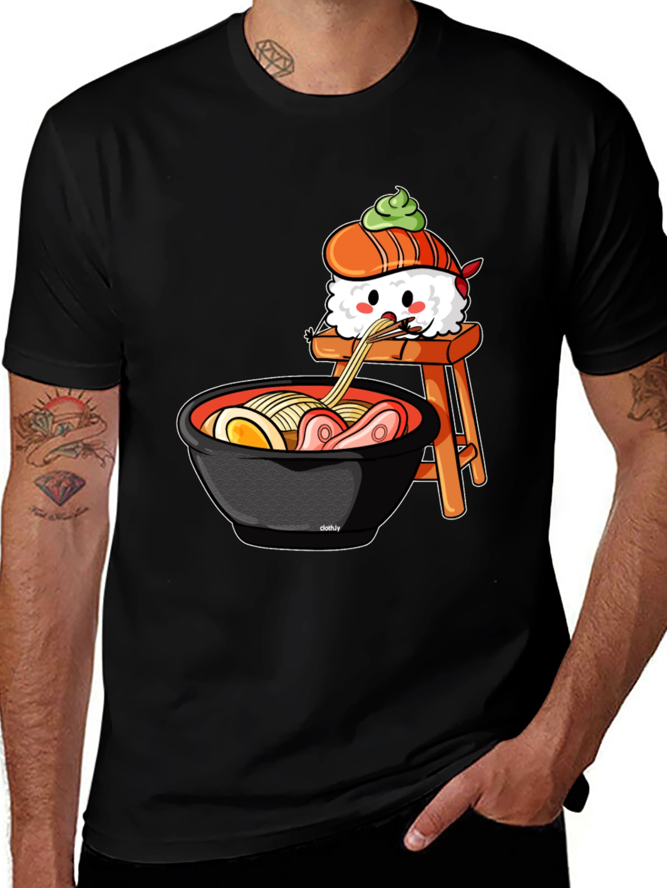 Variant 9 of Sushi Chef Ramen T-Shirt - Foodie Fun!