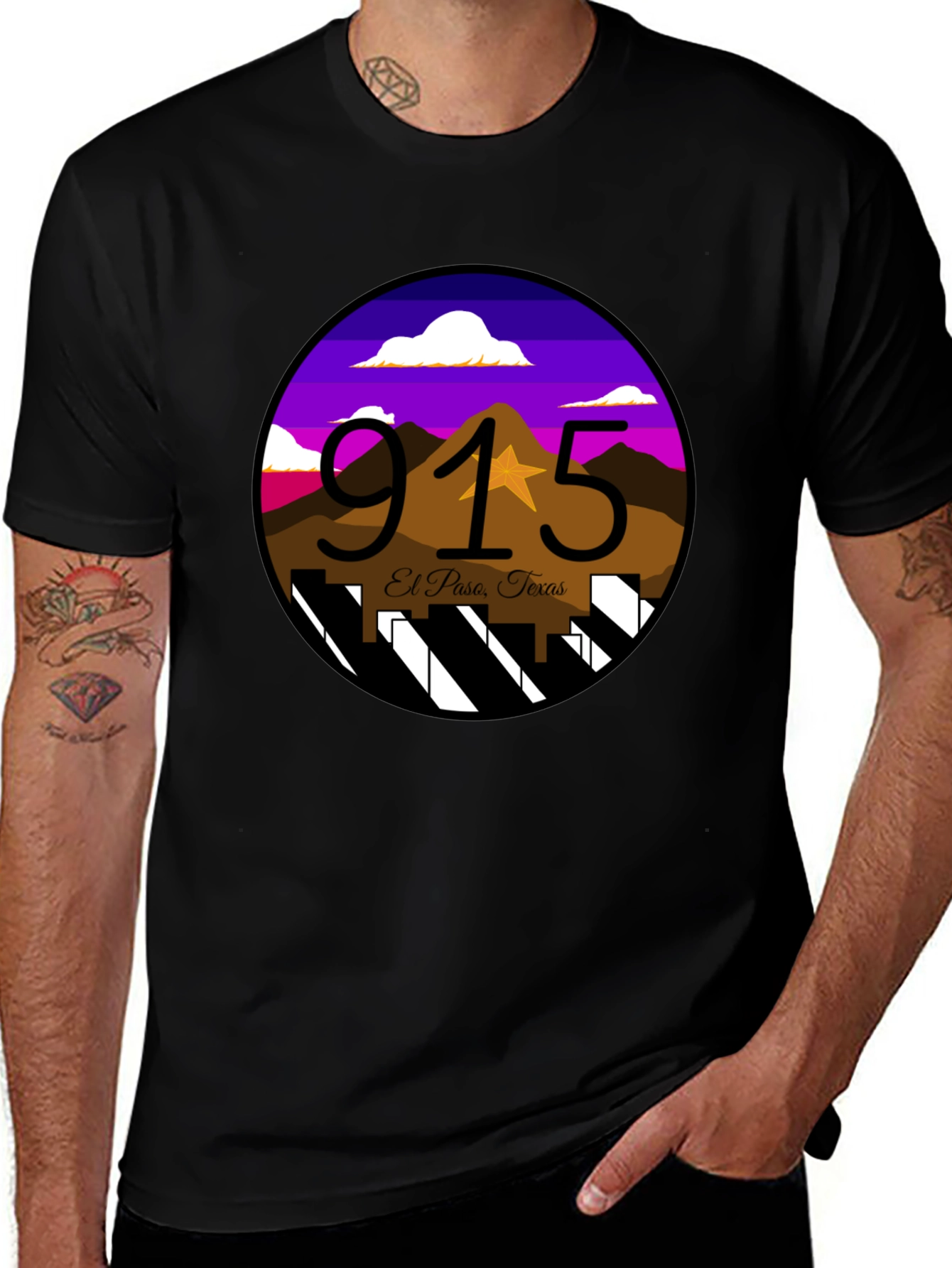 El Paso 915 T-Shirt - Texas Pride Design