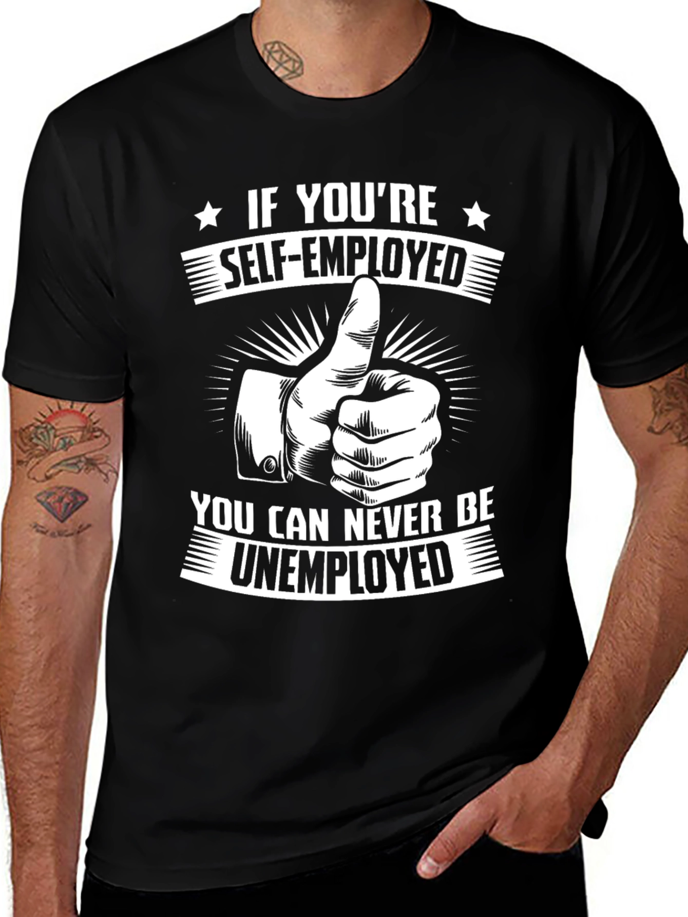 Variant 19 of Self-Employed Humor Graphic T-Shirt