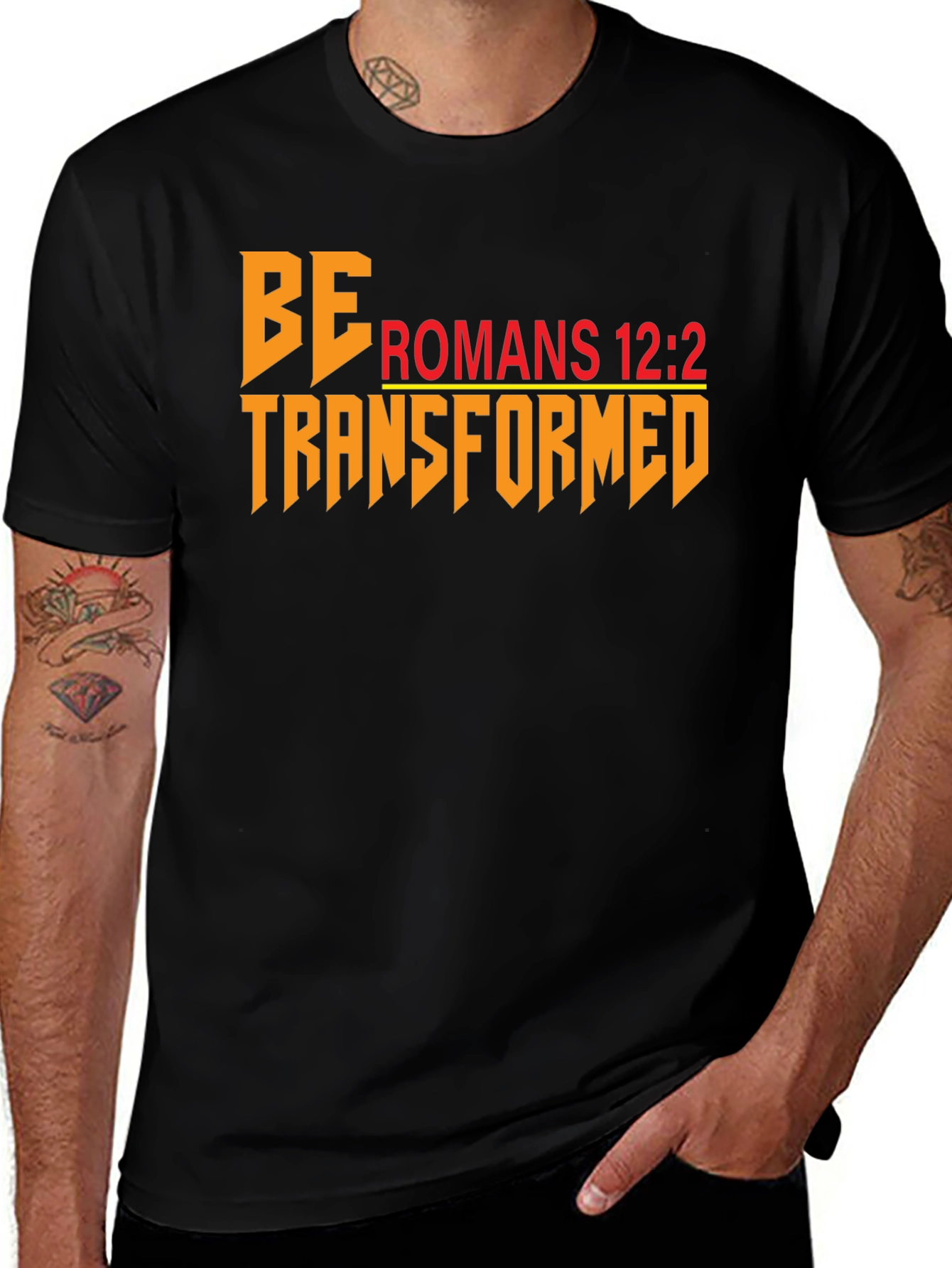 Be Transformed T-Shirt Romans 12:2 Christian Apparel