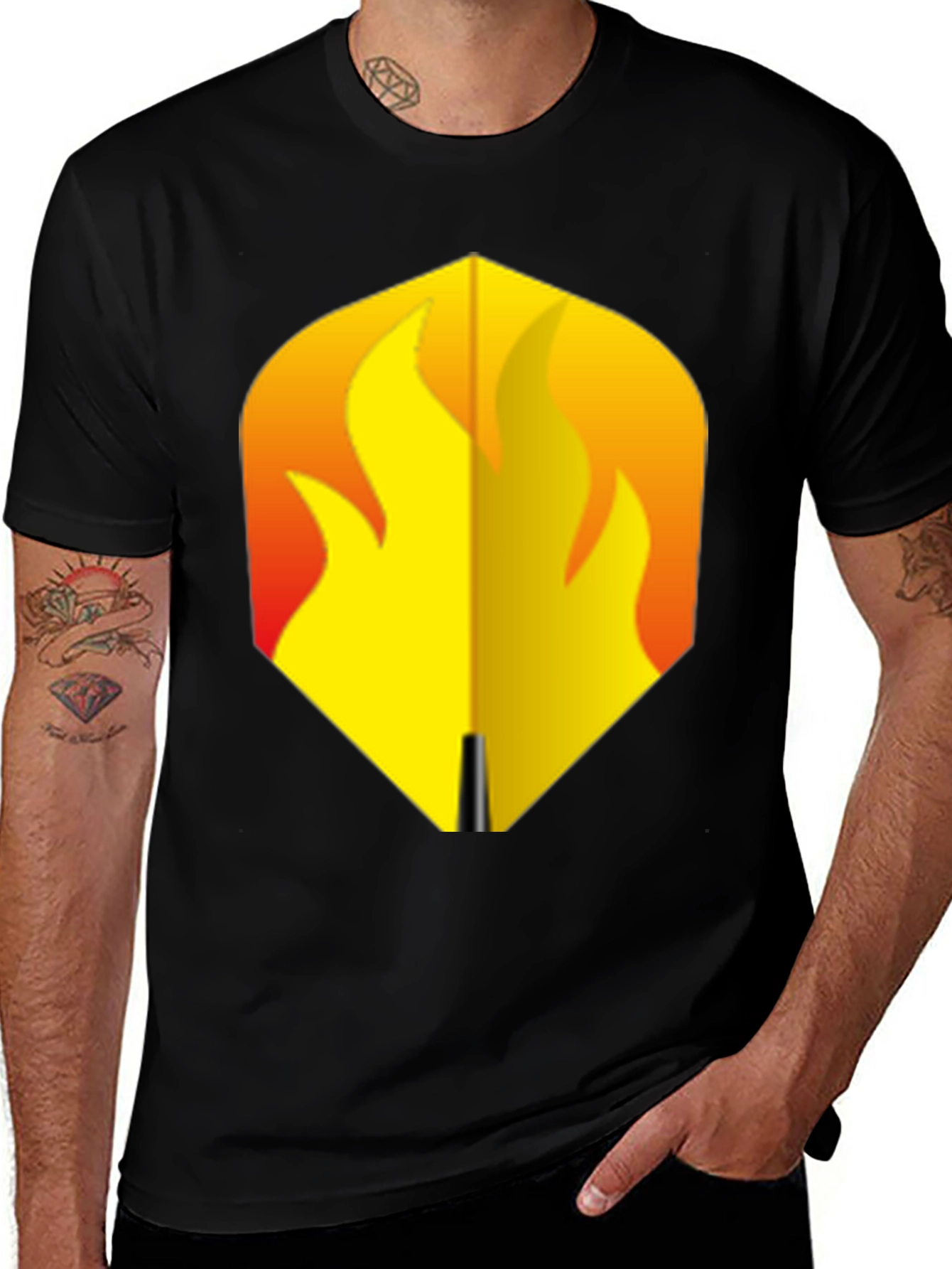 Fiery Dart T-Shirt - Bold Graphic Tee