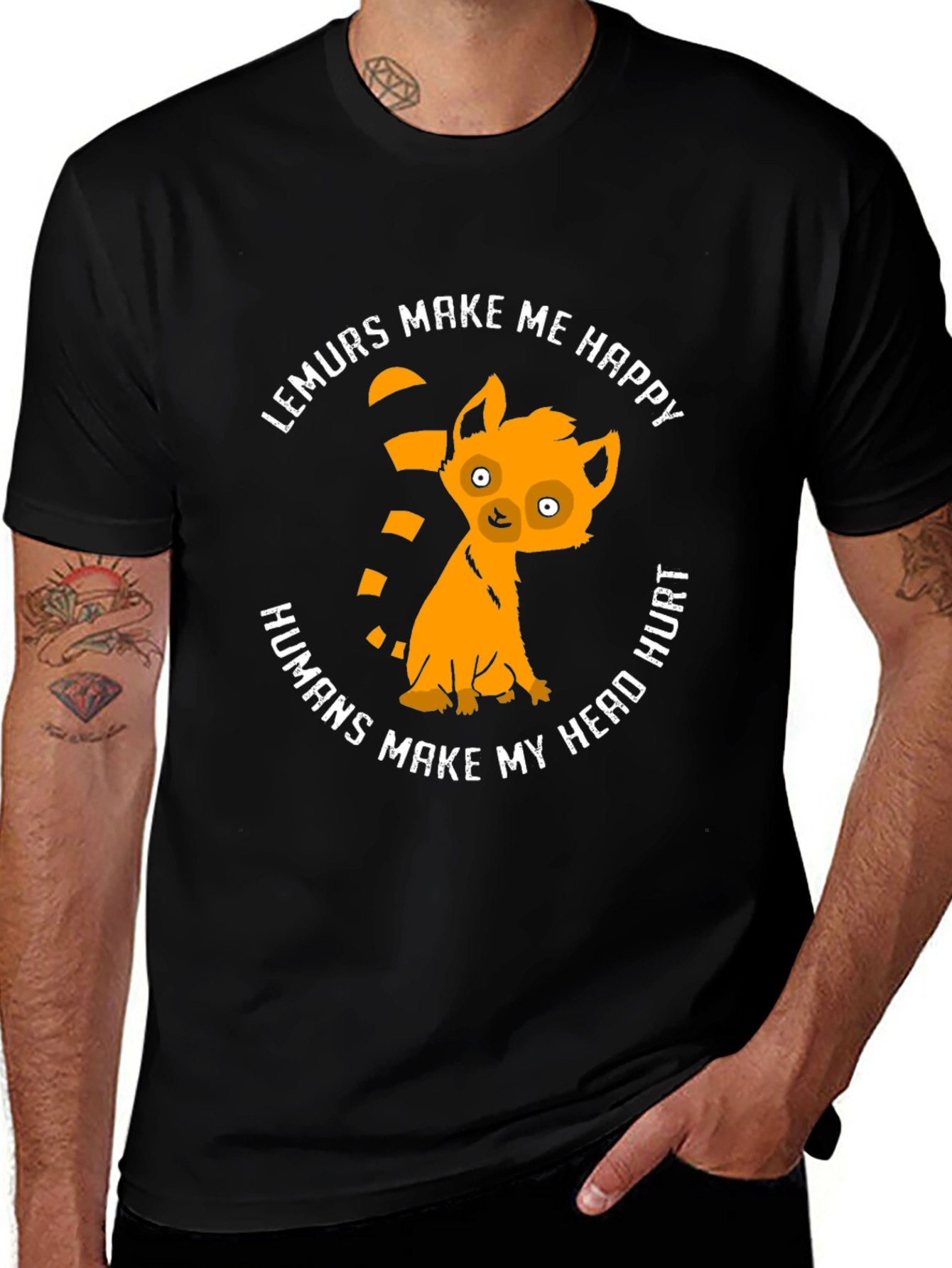 Variant 8 of Lemurs Make Me Happy Graphic T-Shirt