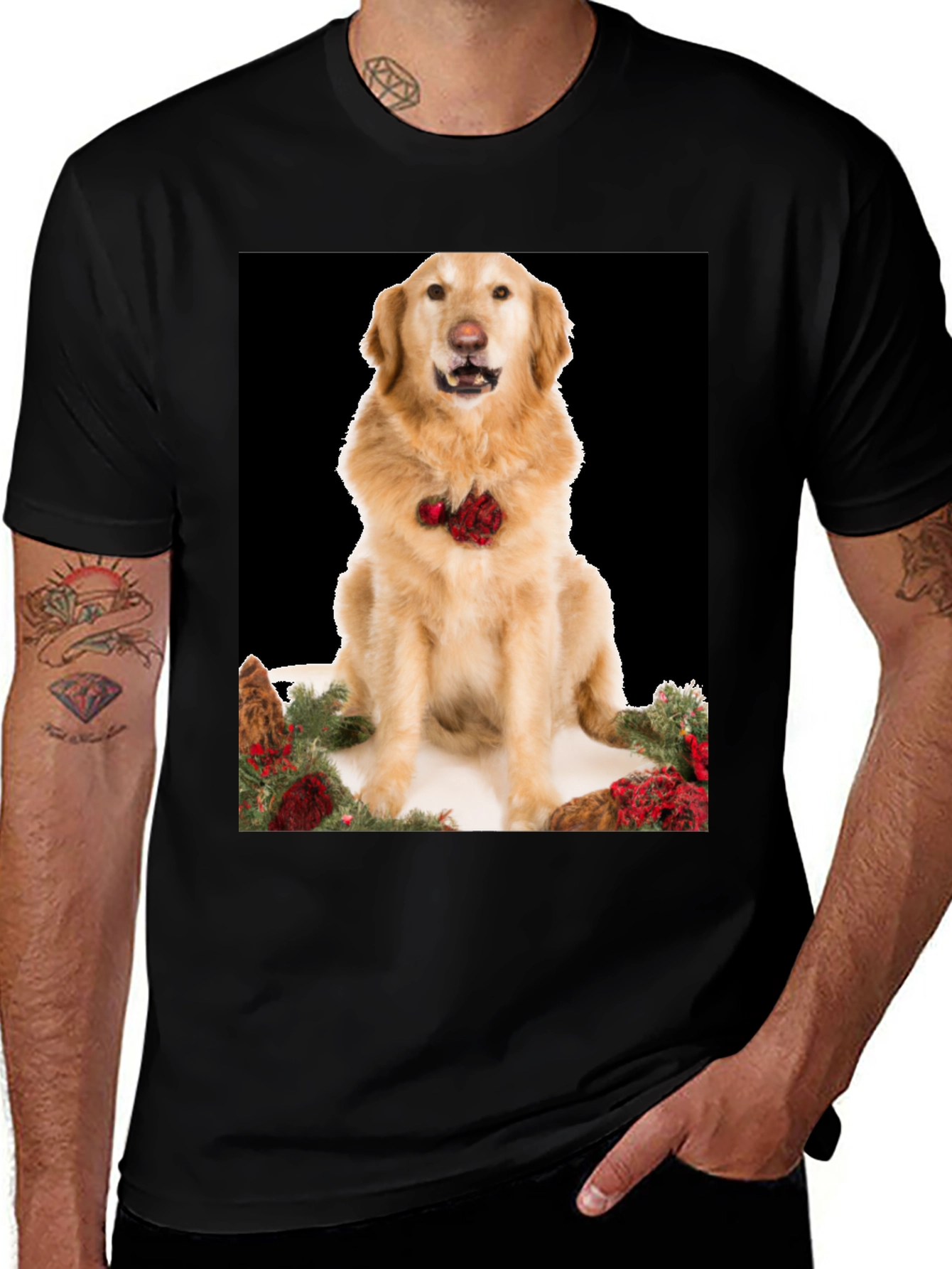 Variant 10 of Dog with Rose T-shirt