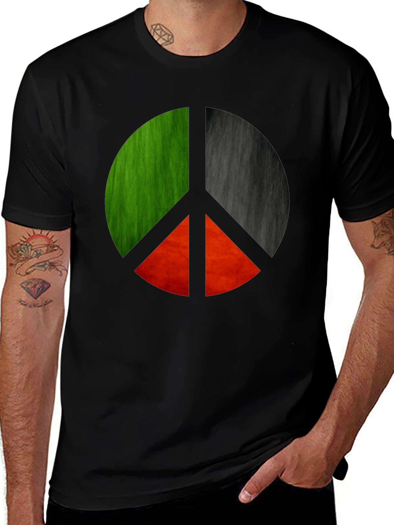Variant 6 of Peace Symbol Graphic Tee - Unique Design