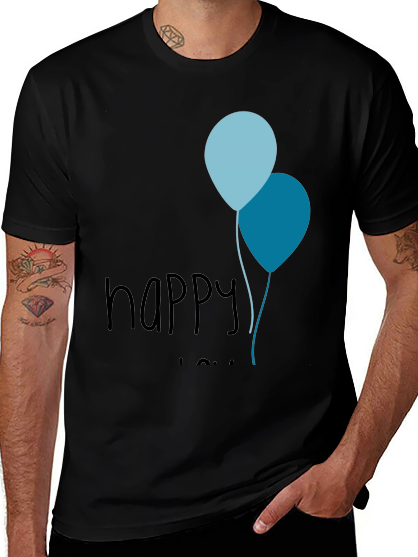 Variant 5 of Happy Birthday Balloons Men's Tee