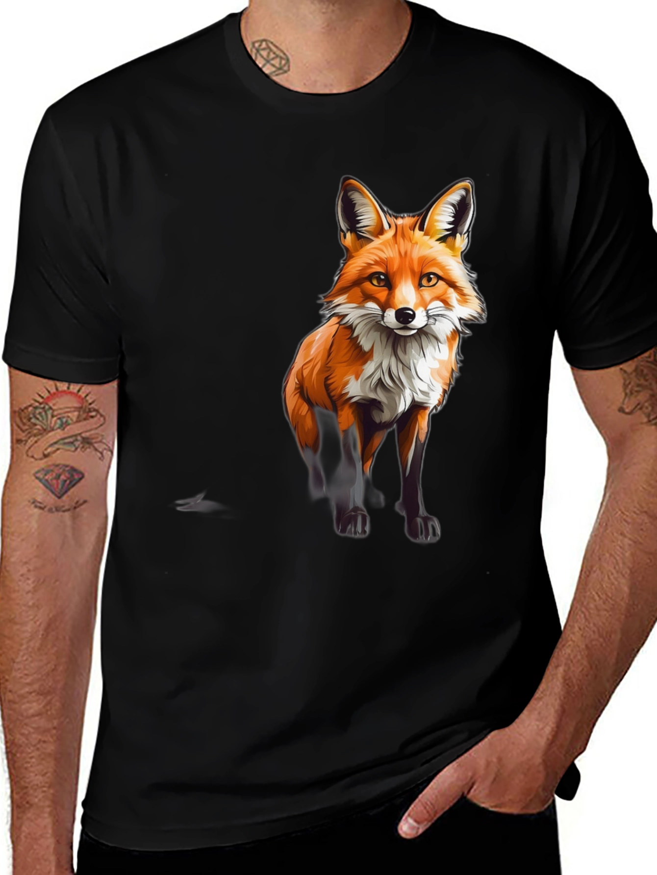 Variant 20 of Fox Graphic Black T-Shirt