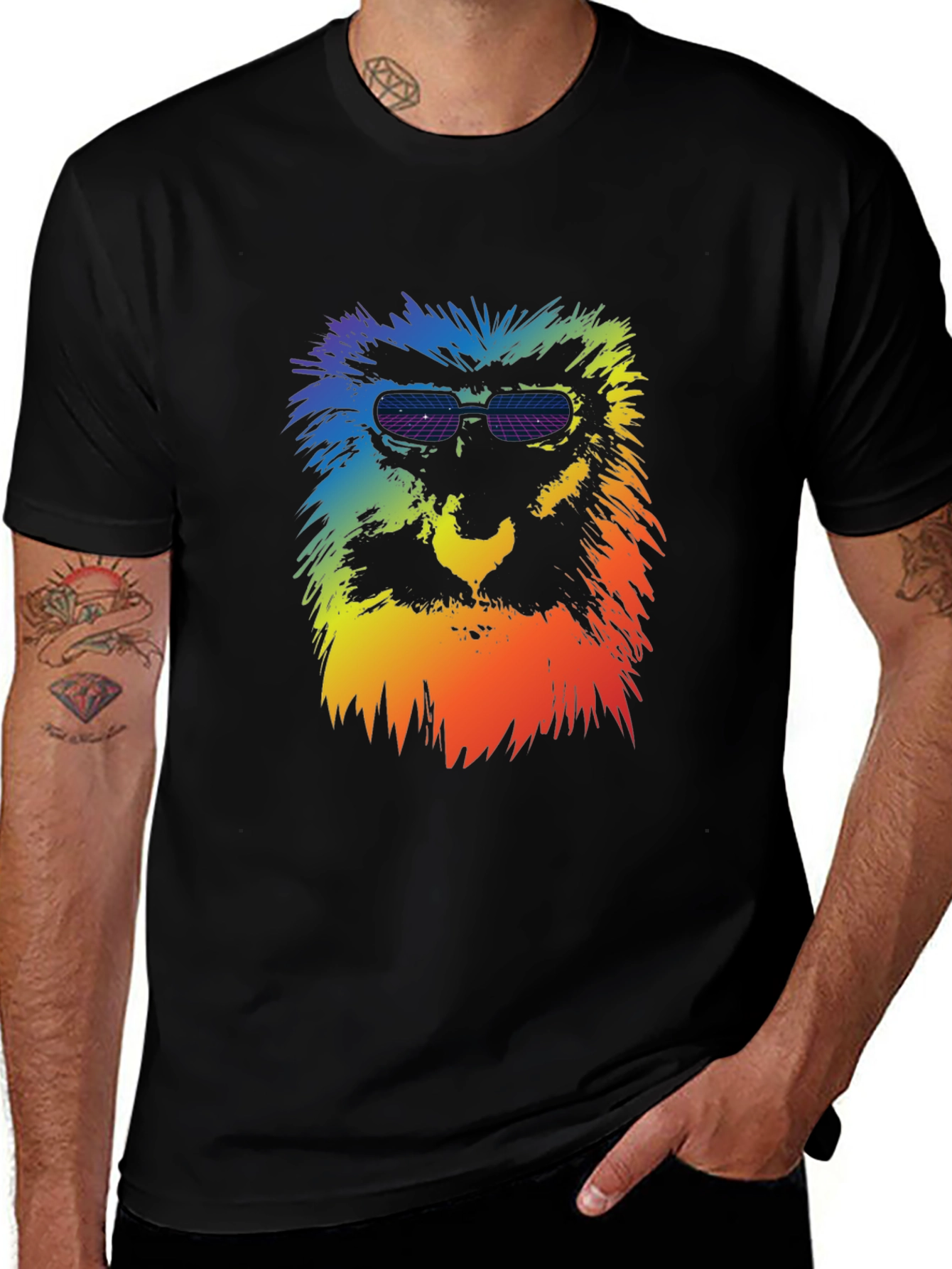 Variant 8 of Retro Rainbow Monkey Tee