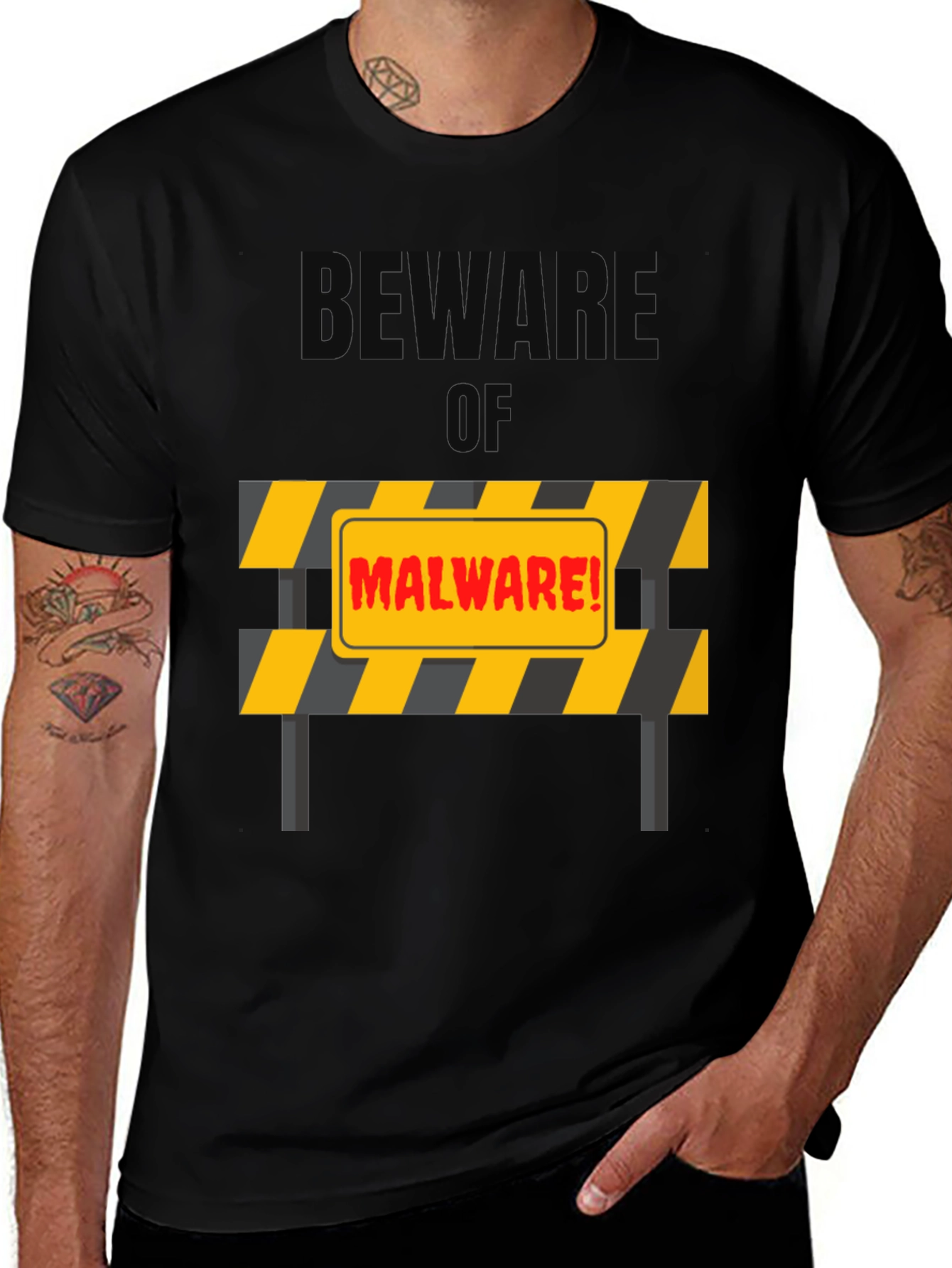 Beware of Malware T-Shirt - Protection Design
