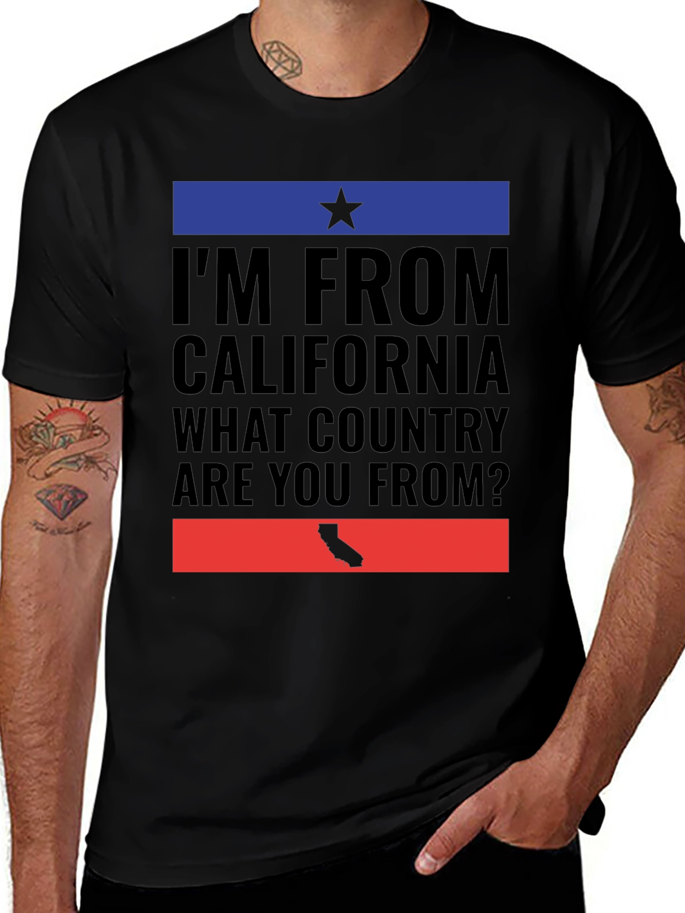 California Pride T-Shirt - "What Country Are You From?"