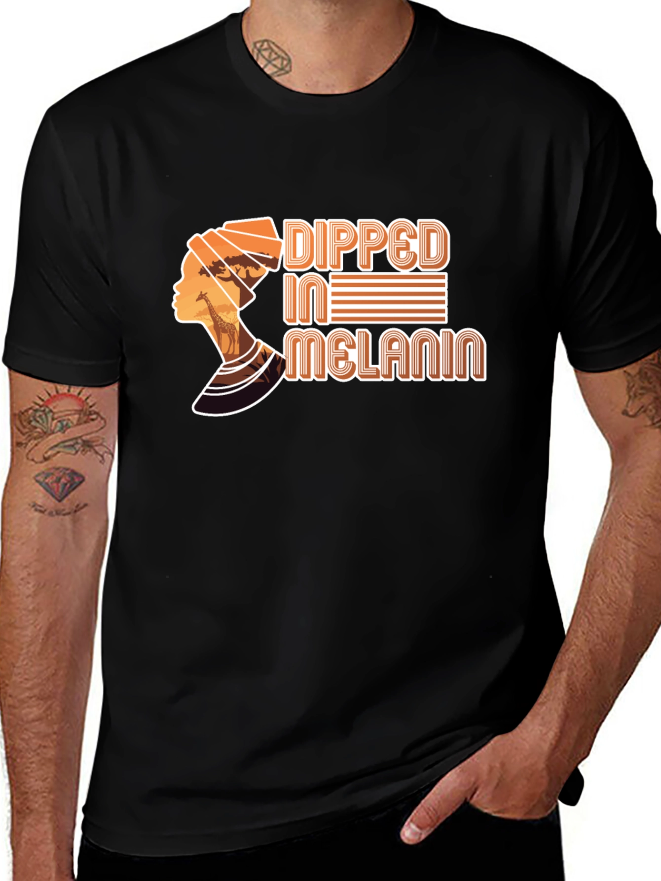 Variant 19 of Dipped In Melanin T-Shirt - Black