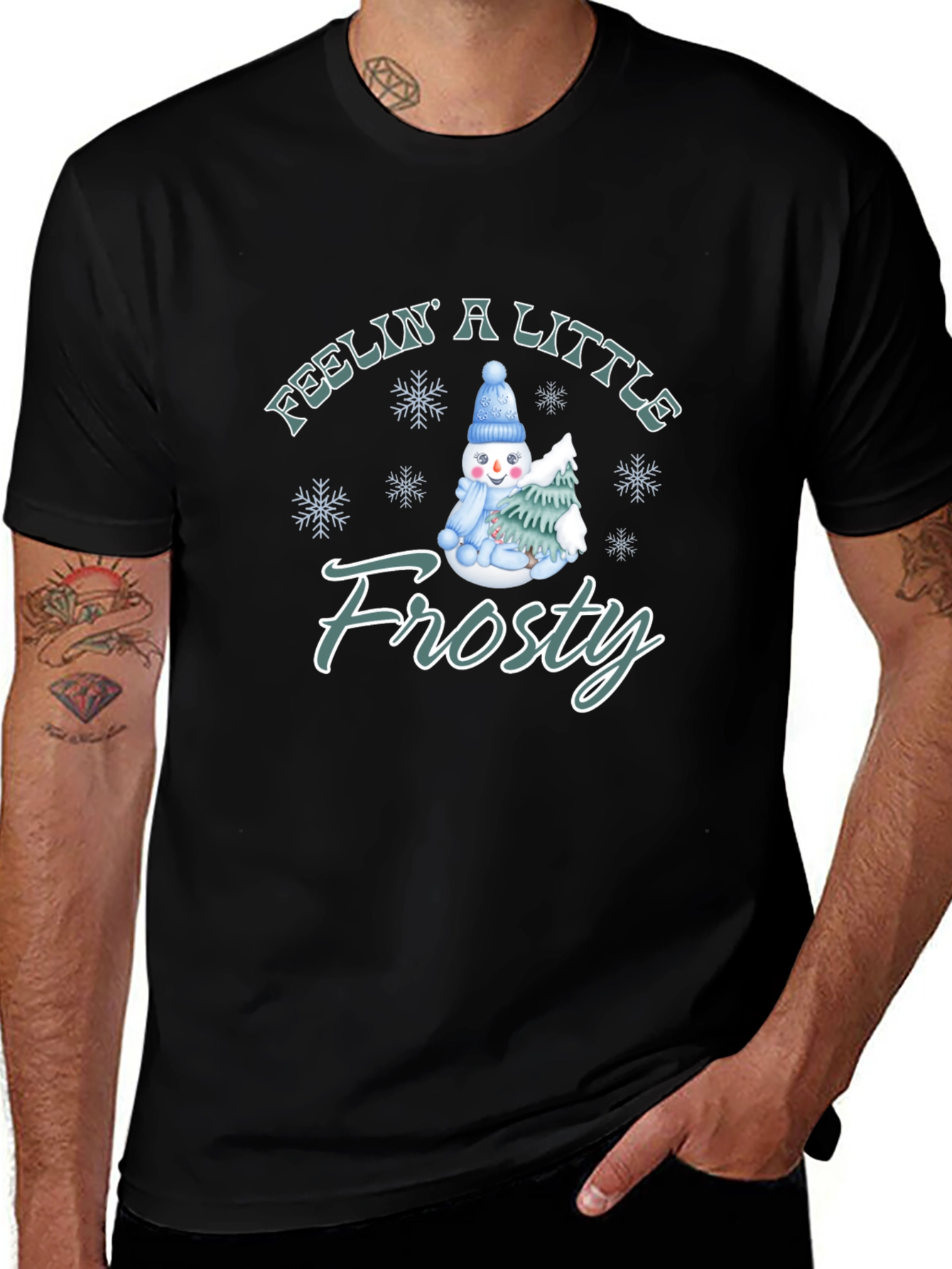 Variant 30 of Feelin' A Little Frosty Black T-Shirt