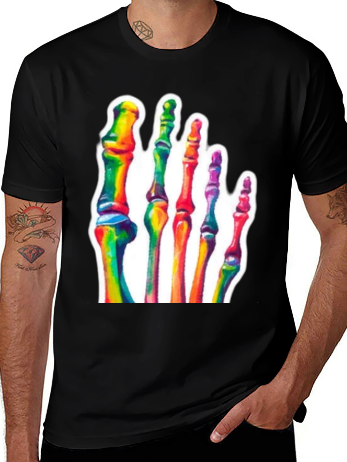 Variant 24 of Rainbow Foot Bones T-Shirt