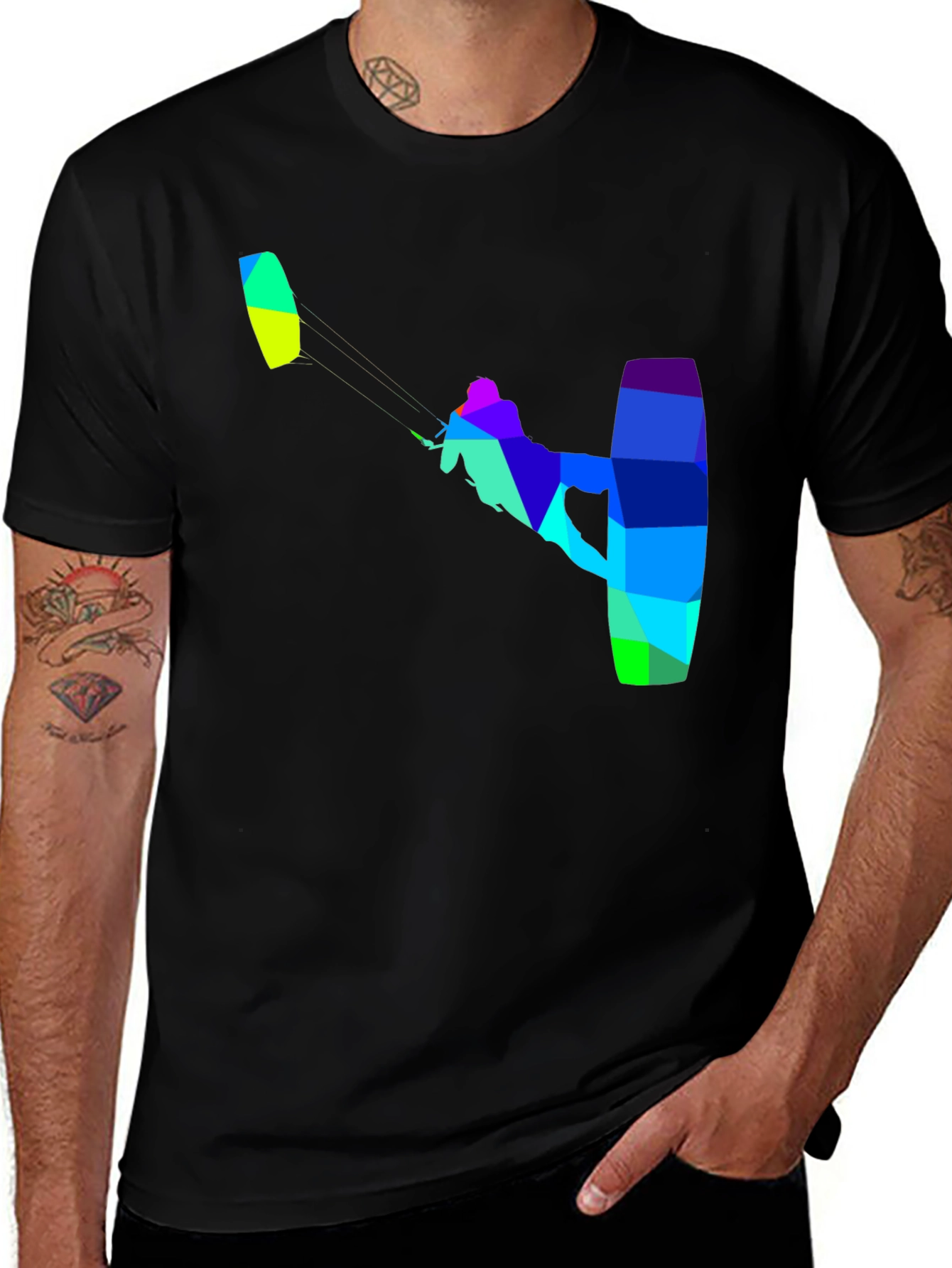 Variant 29 of Kitesurfing Graphic T-Shirt - Vibrant Design