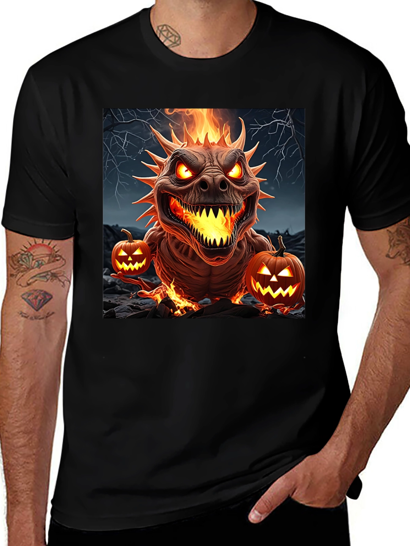 Fiery Dragon Halloween T-Shirt