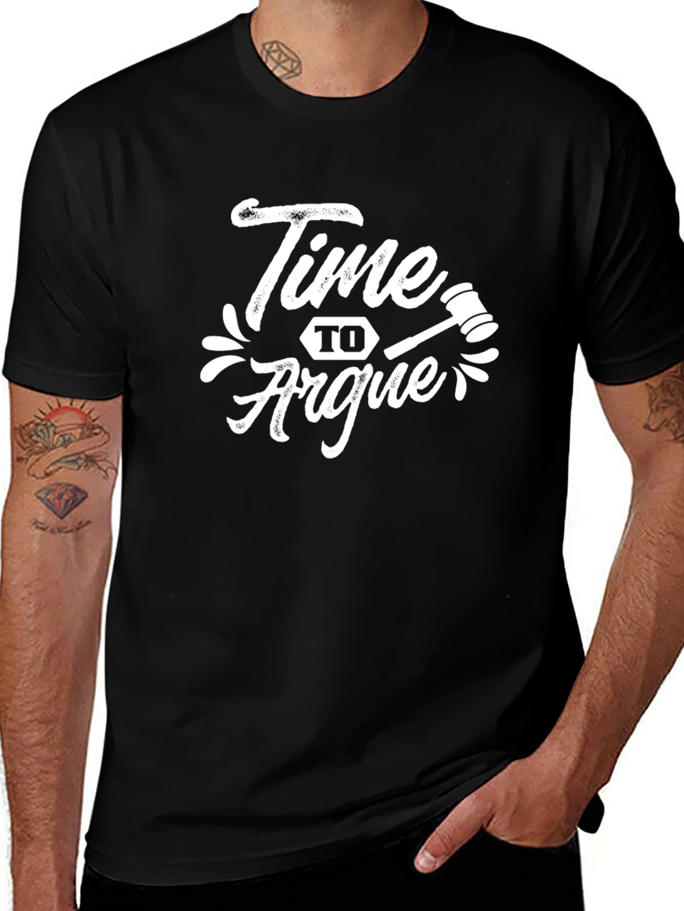 Variant 11 of Time to Argue Black T-Shirt - Lawyer Gift