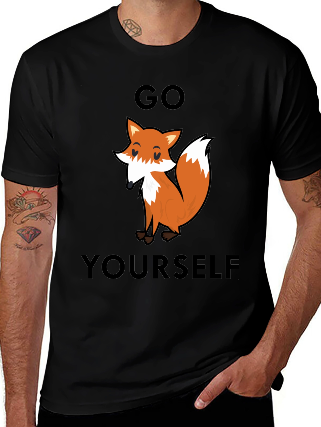 Variant 30 of Go Fox Yourself Graphic Tee - Unisex Black T-Shirt