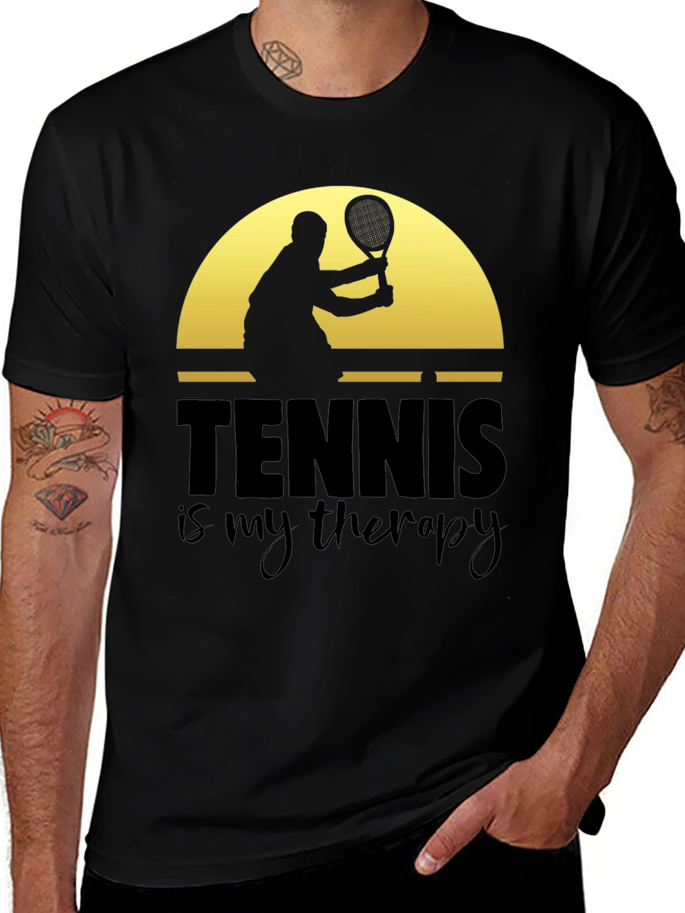 Variant 19 of Tennis is my Therapy T-Shirt
