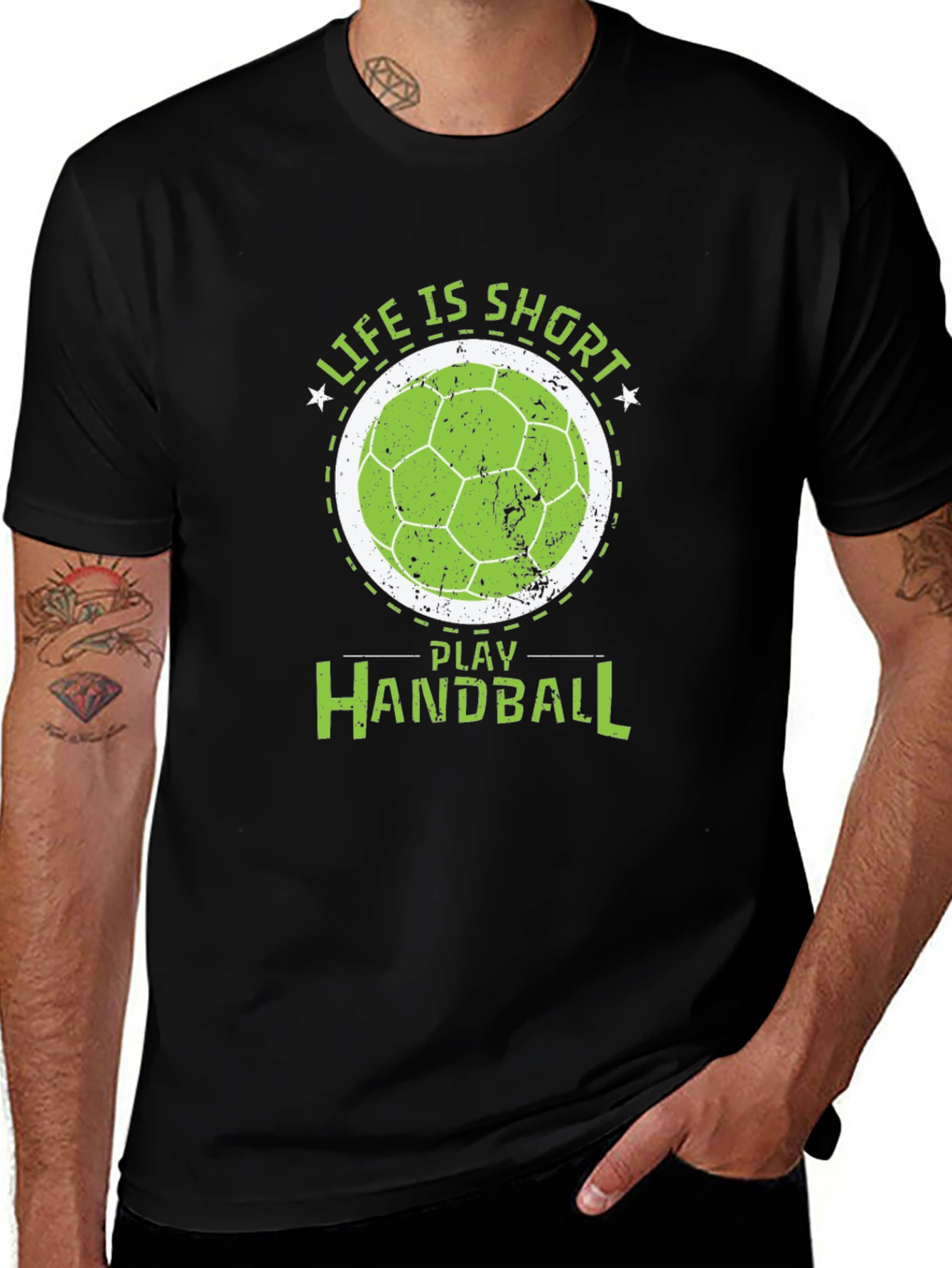 Variant 15 of Life is Short Play Handball T-Shirt