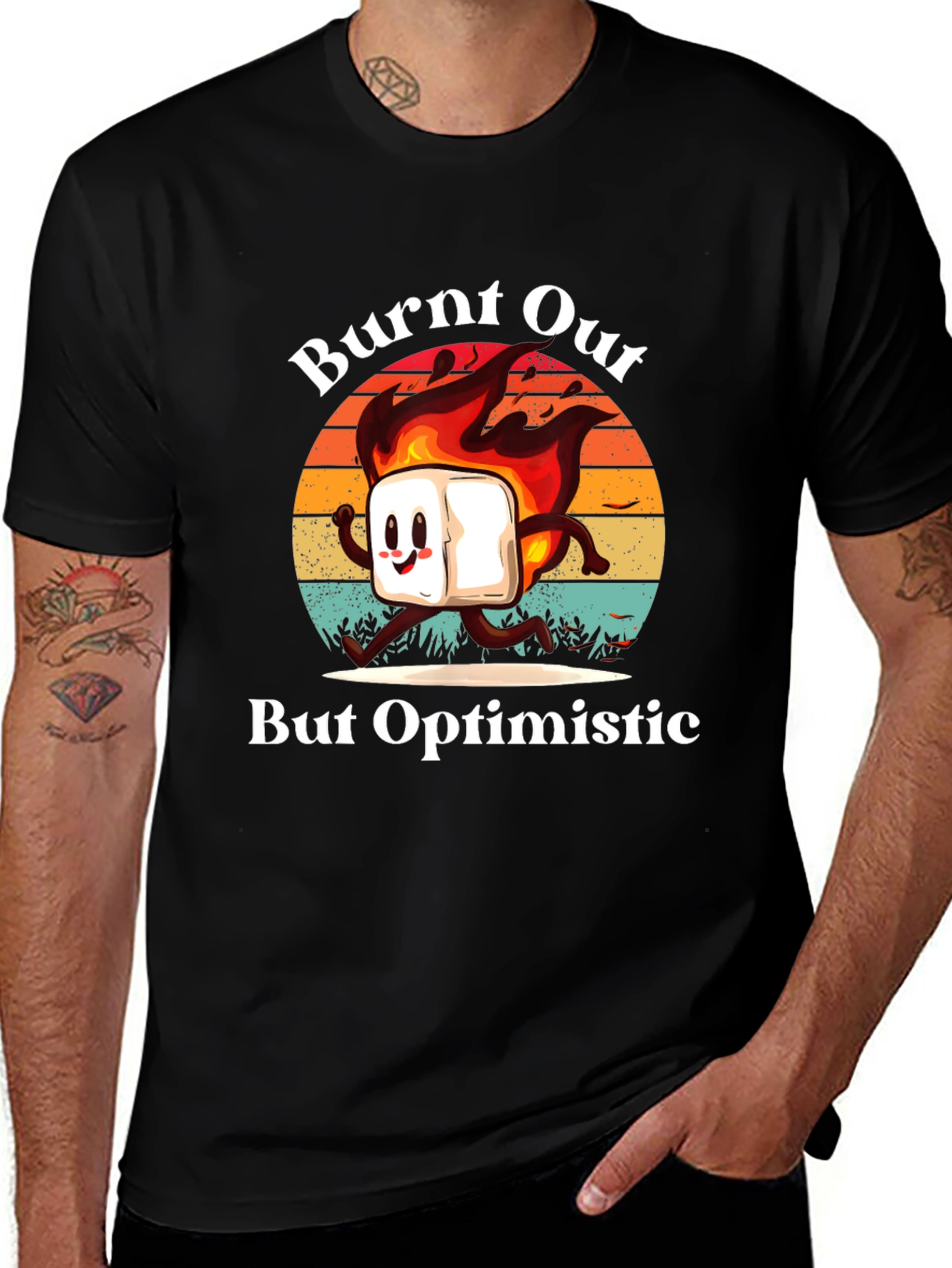 Variant 3 of Burnt Out But Optimistic Graphic T-Shirt