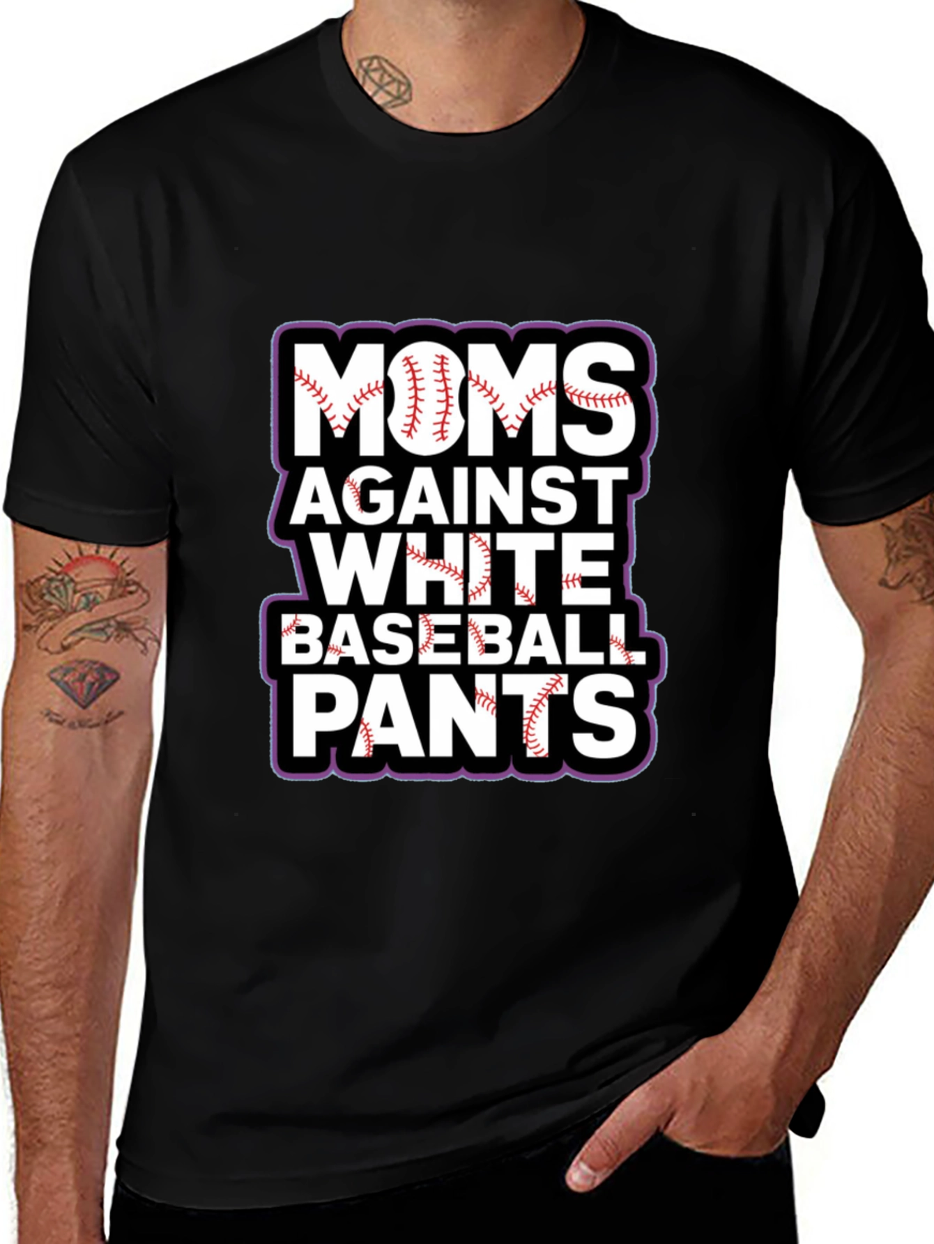 Variant 21 of Moms Against White Baseball Pants T-Shirt