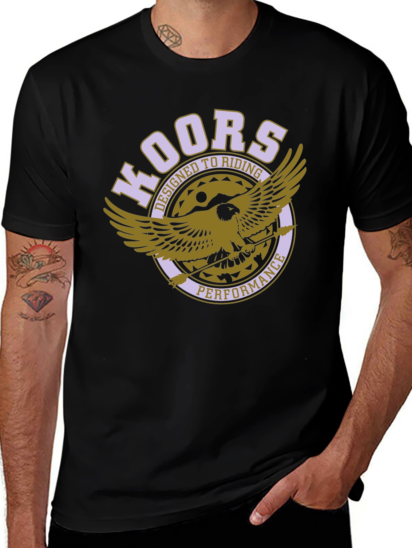 Variant 5 of Koors Eagle Rider T-Shirt - Black