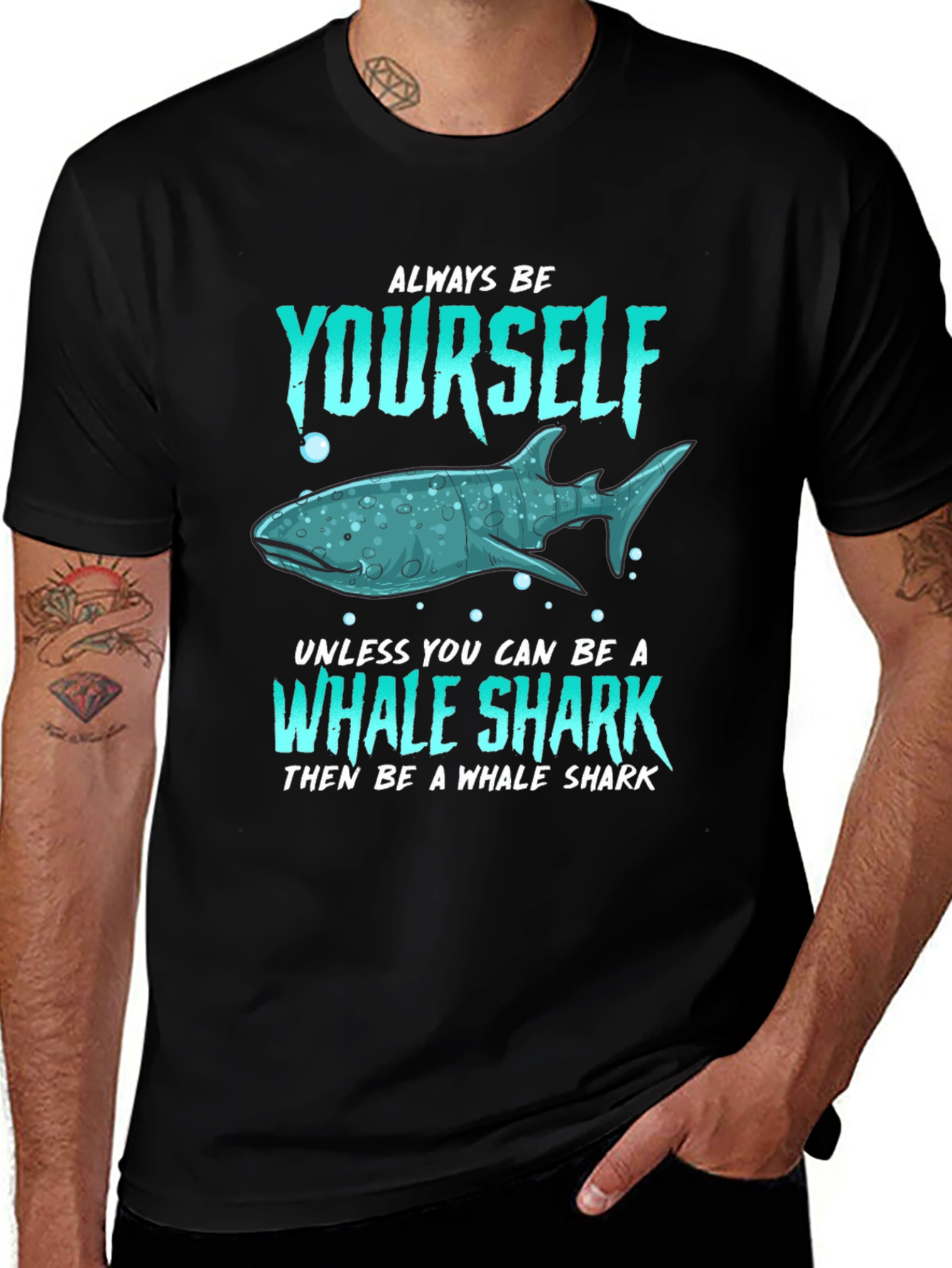 Variant 12 of Always Be Yourself Whale Shark T-Shirt