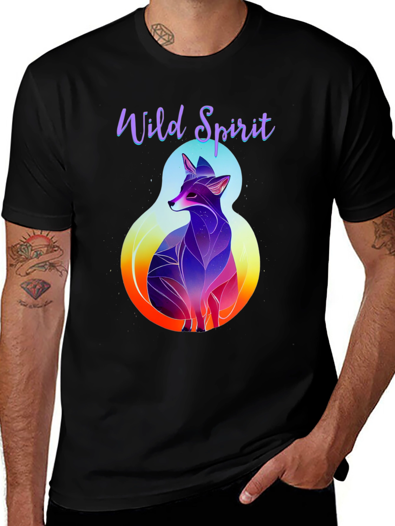 Variant 13 of Wild Spirit Fox Graphic Tee - Stylish Casual Wear