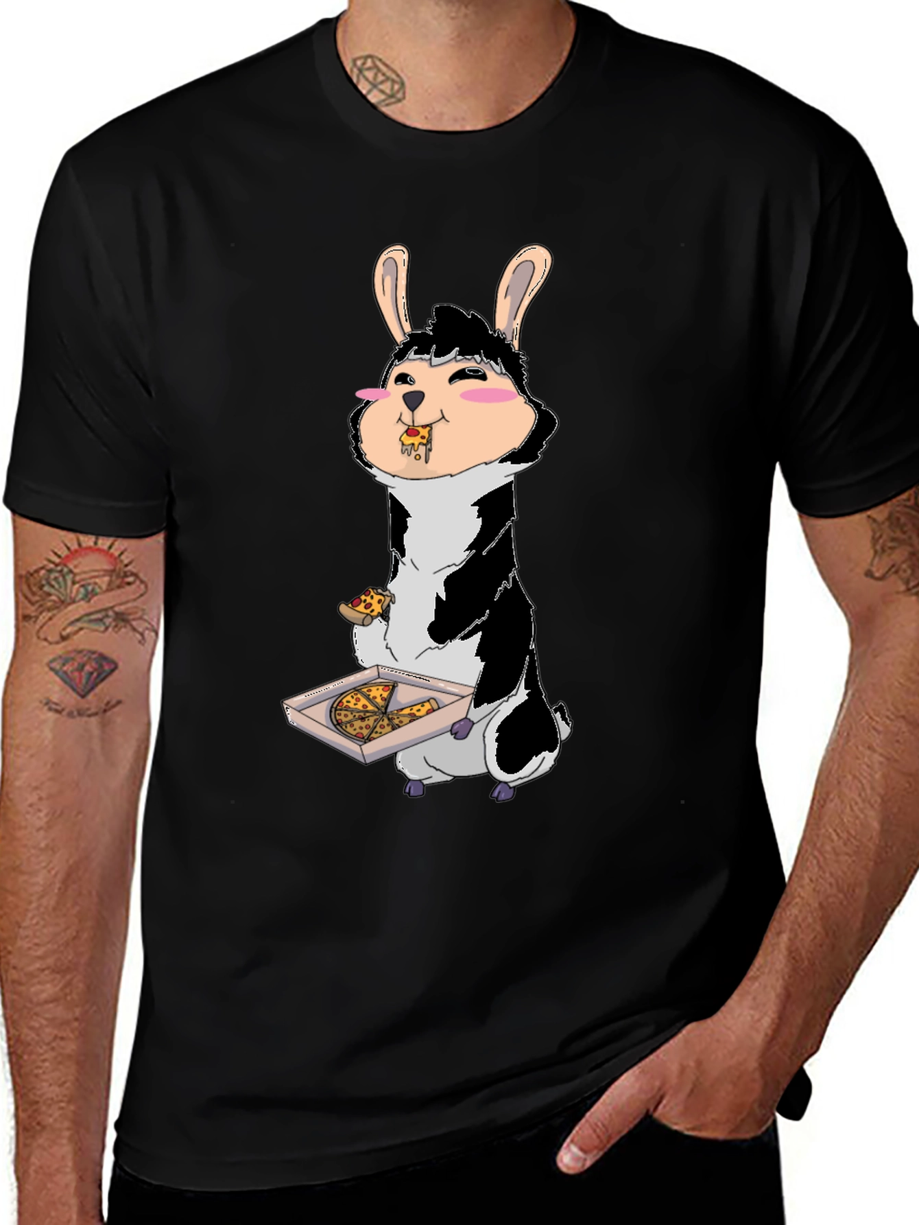 Variant 15 of Pizza Eating Bunny T-Shirt