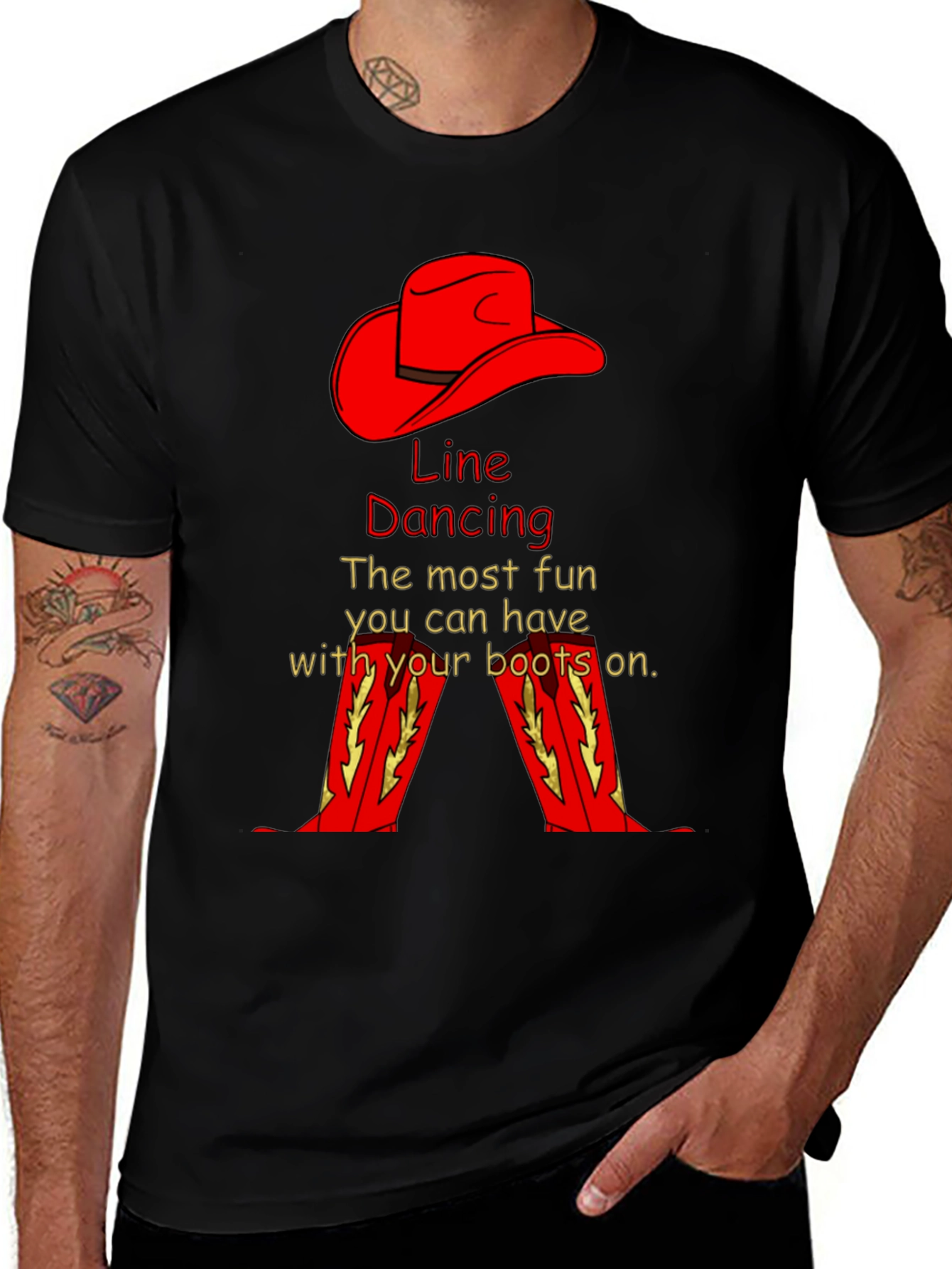 Line Dancing Fun Boots Graphic T-Shirt