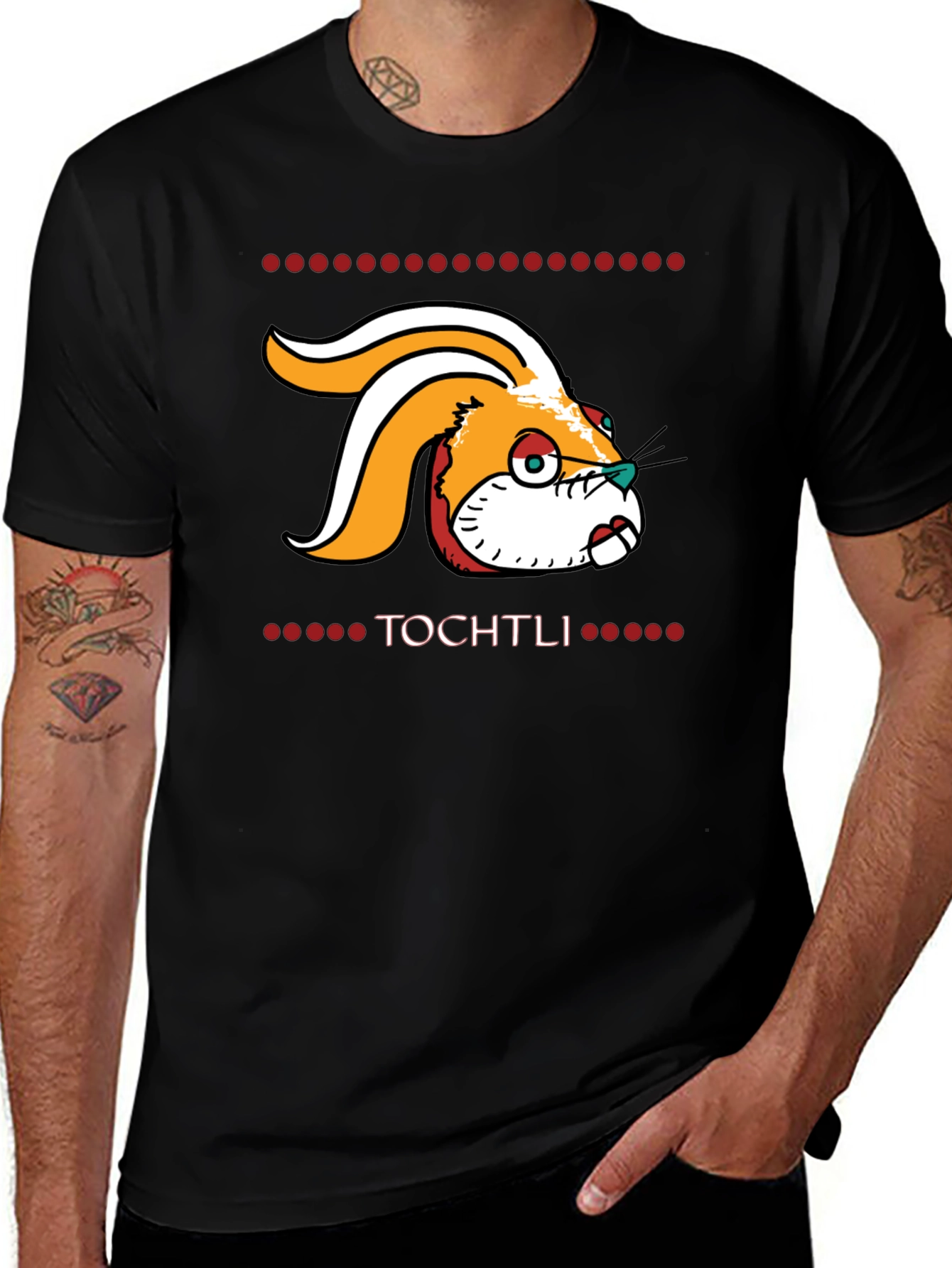 Tochtli Rabbit T-Shirt - Aztec Inspired Design