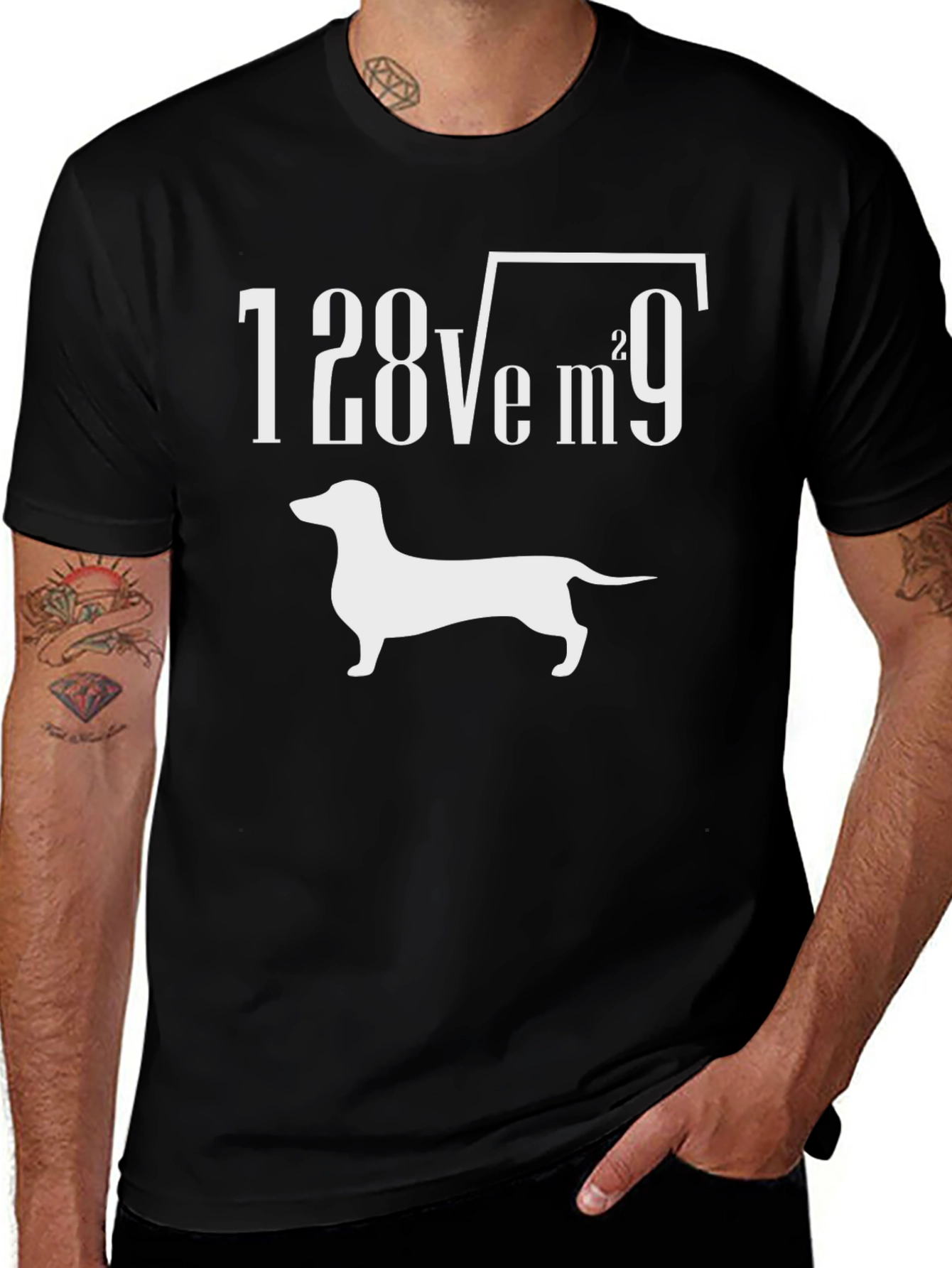 Variant 5 of I Love My Dachshund T-Shirt Funny Math Pun Tee