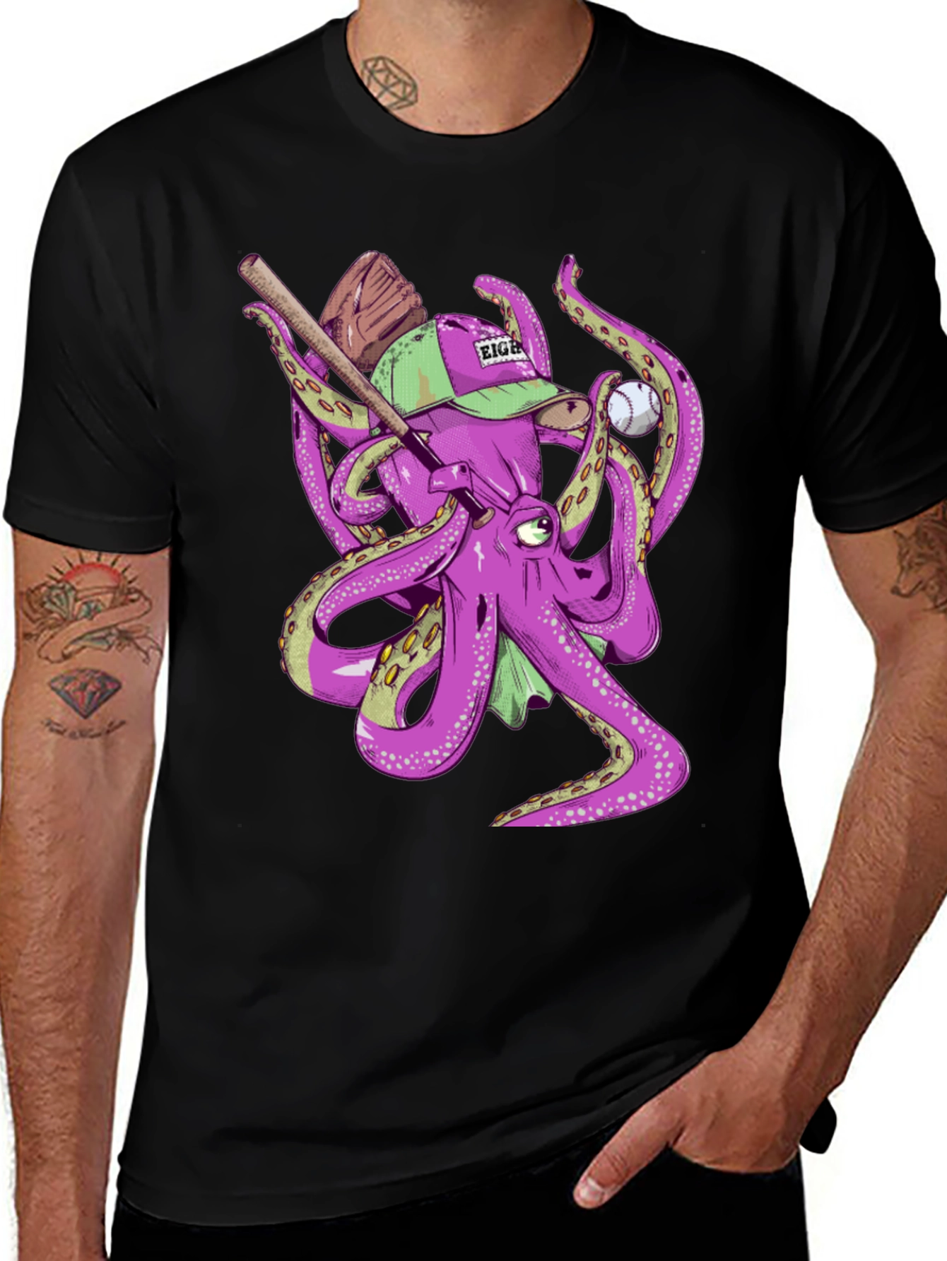 Variant 26 of Octopus Baseball T-Shirt