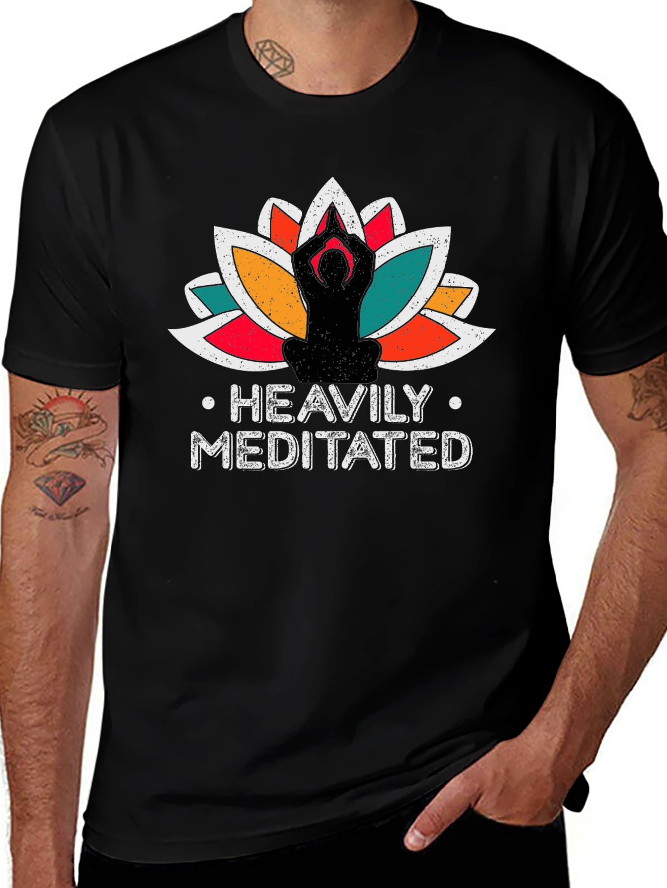 Variant 13 of Heavily Meditated Lotus Yoga T-Shirt