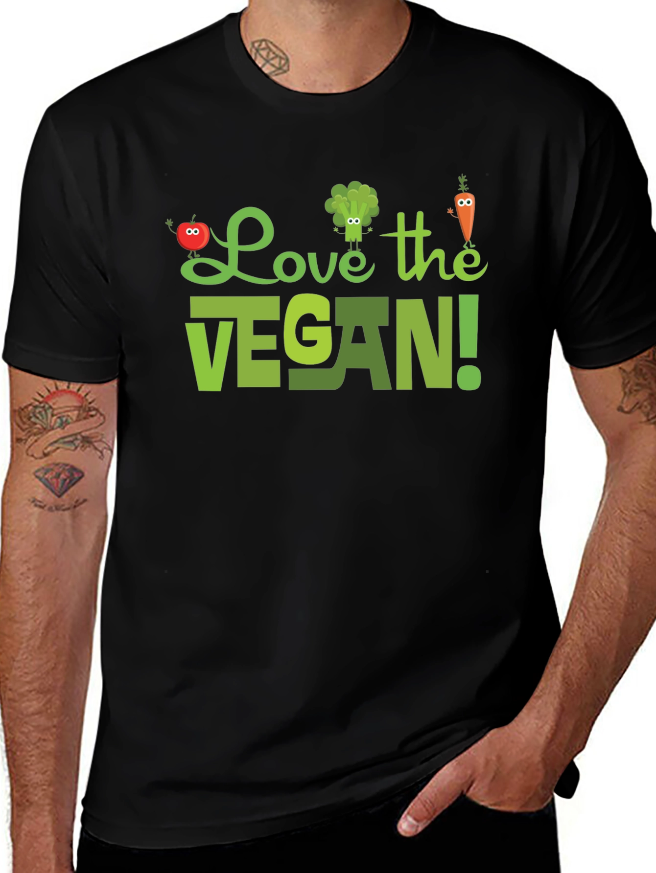 Variant 24 of Love The Vegan T-Shirt