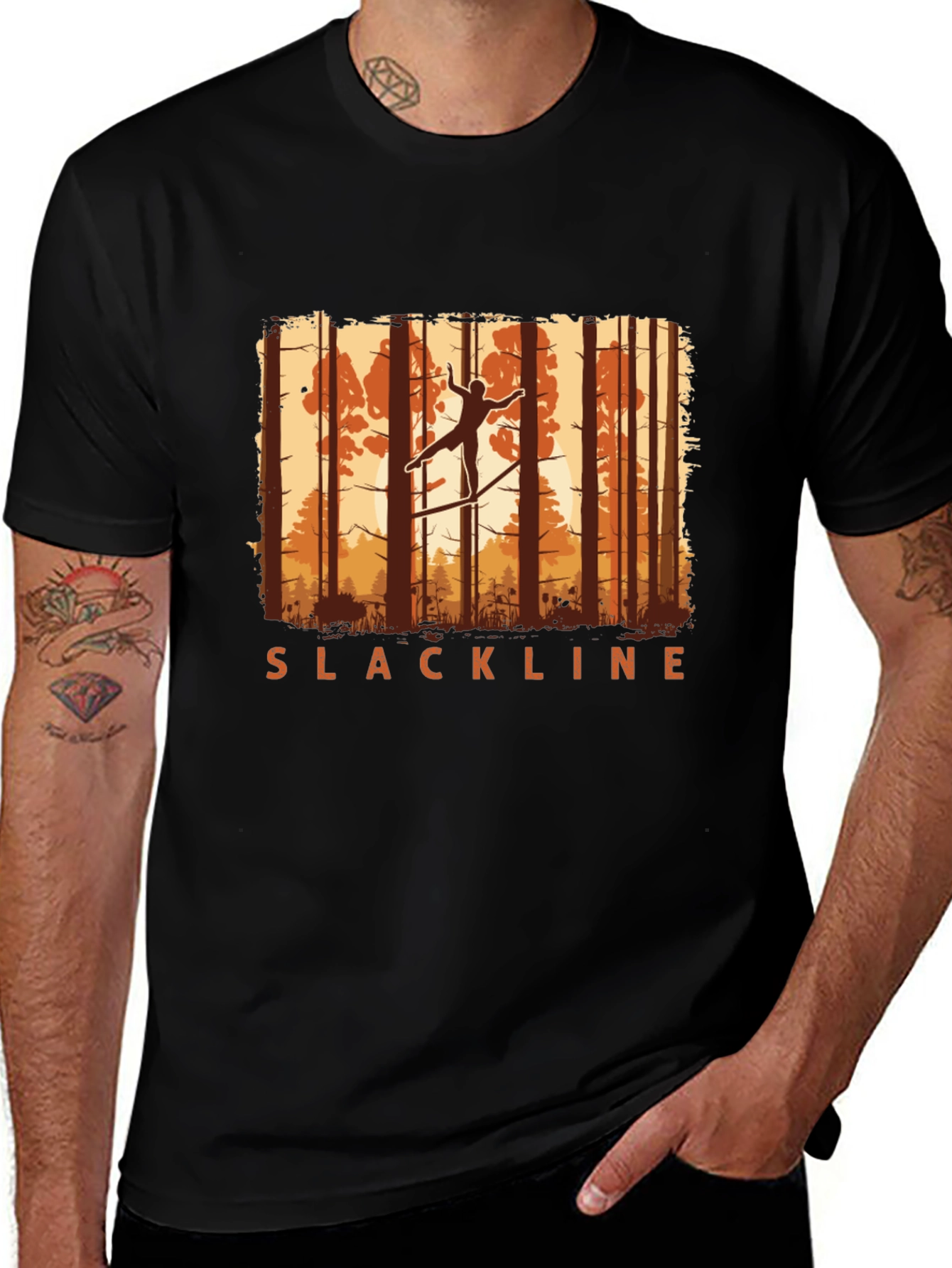 Variant 20 of Slackline Forest Graphic T-Shirt