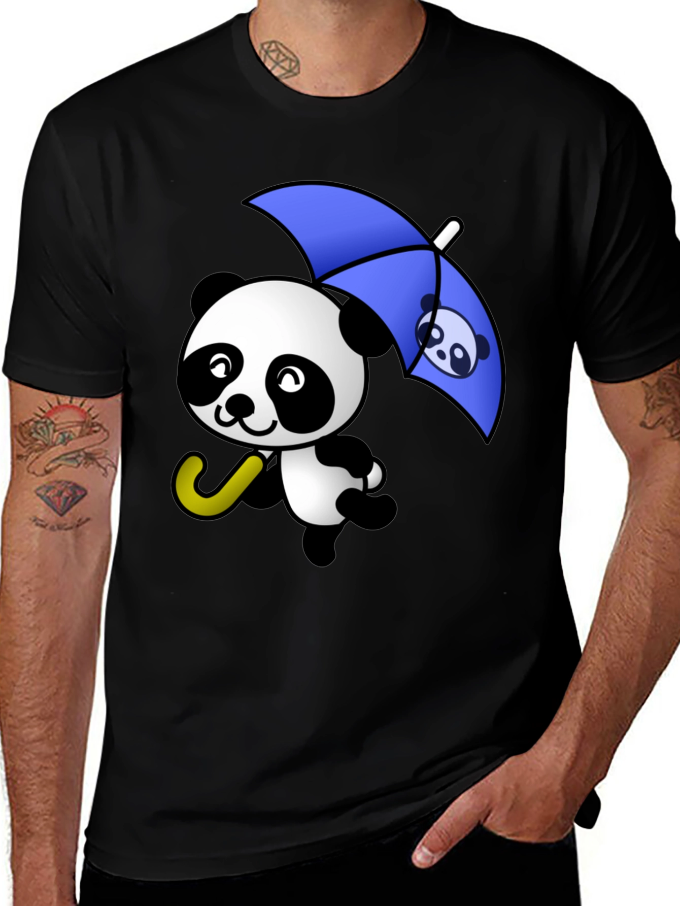 Variant 12 of Cute Panda with Umbrella Graphic T-Shirt