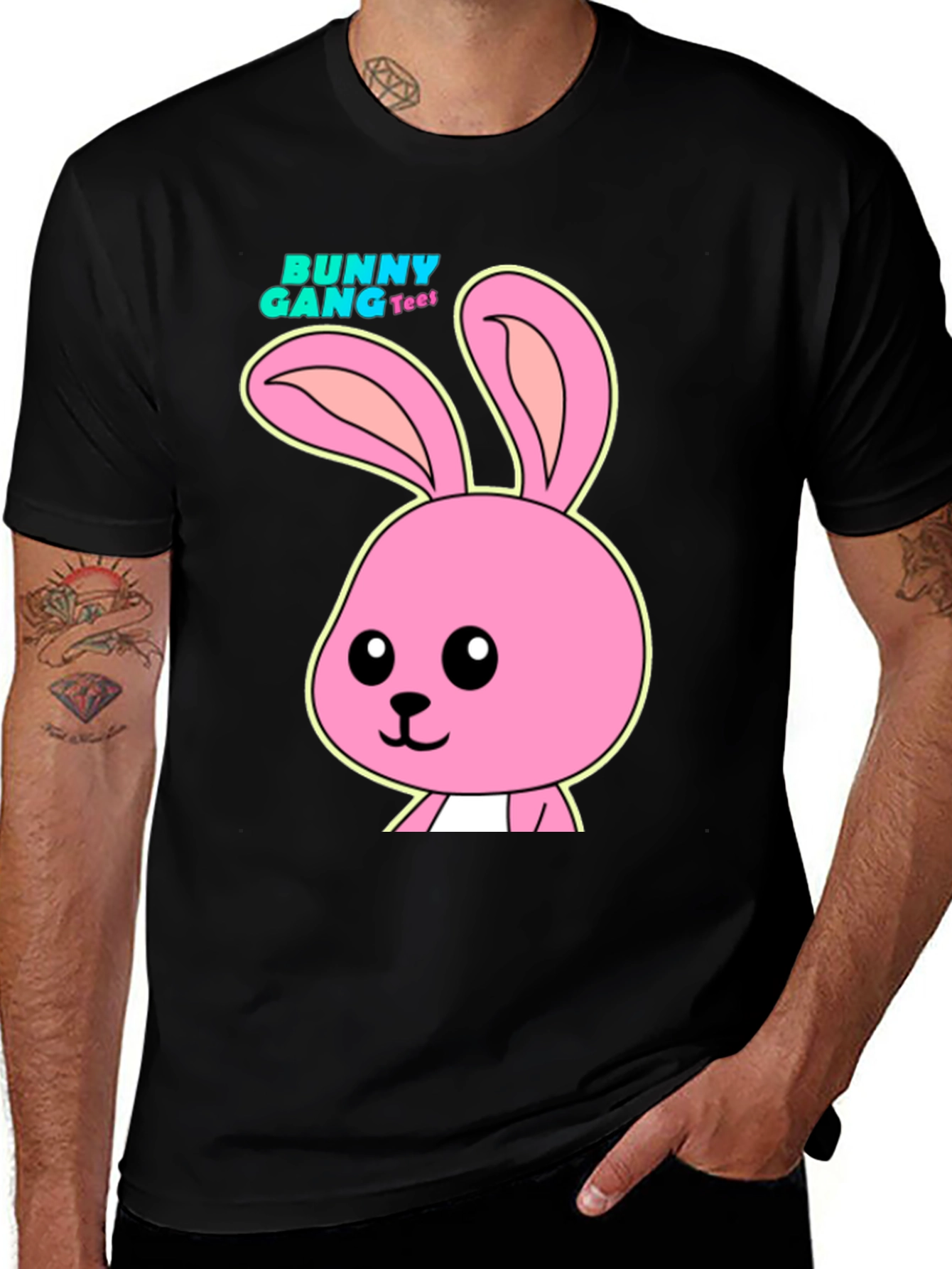 Bunny Gang Tee - Cute Cartoon Rabbit Graphic T-Shirt