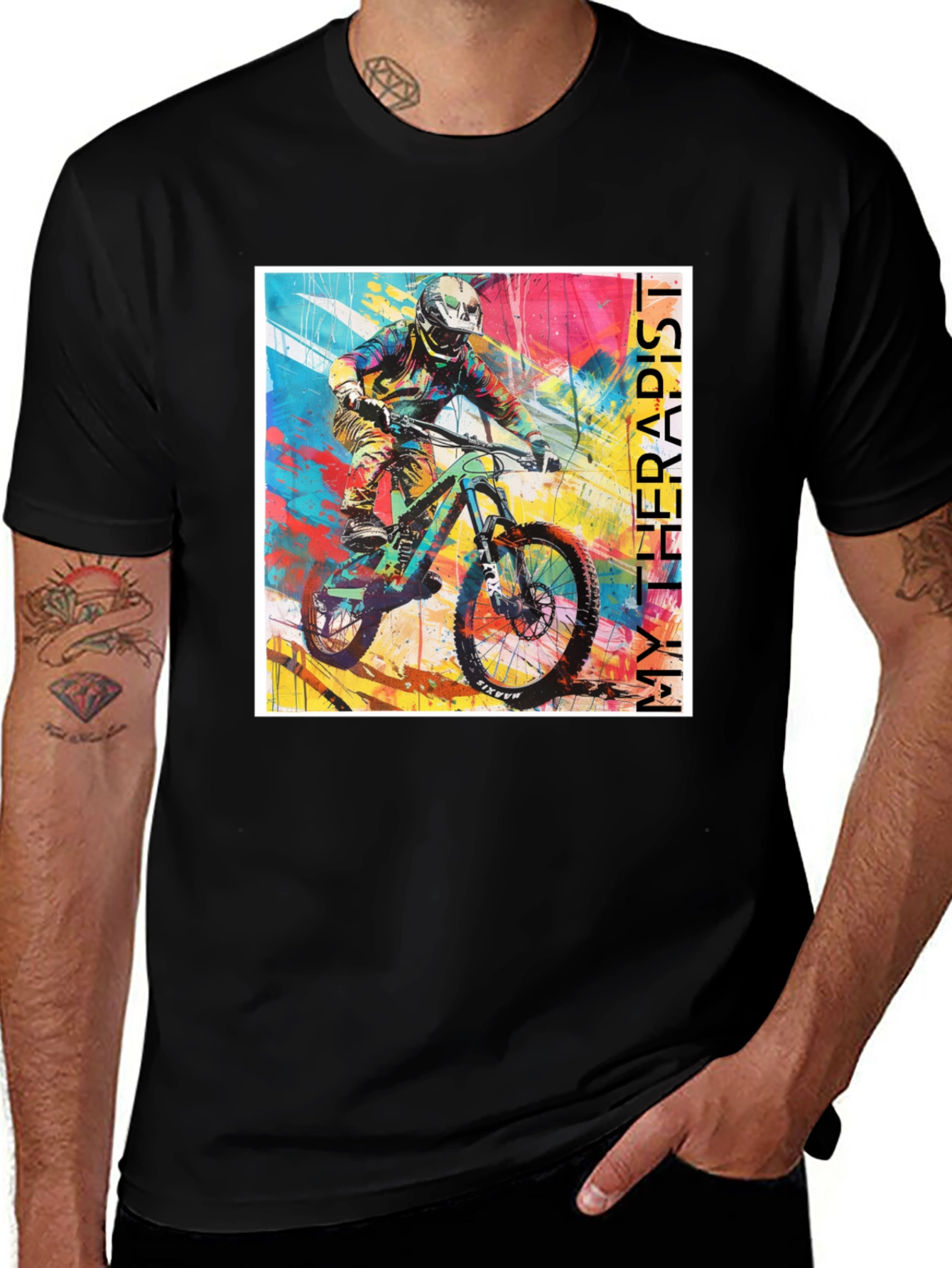Variant 6 of Mountain Biker "My Therapist" Graphic Tee