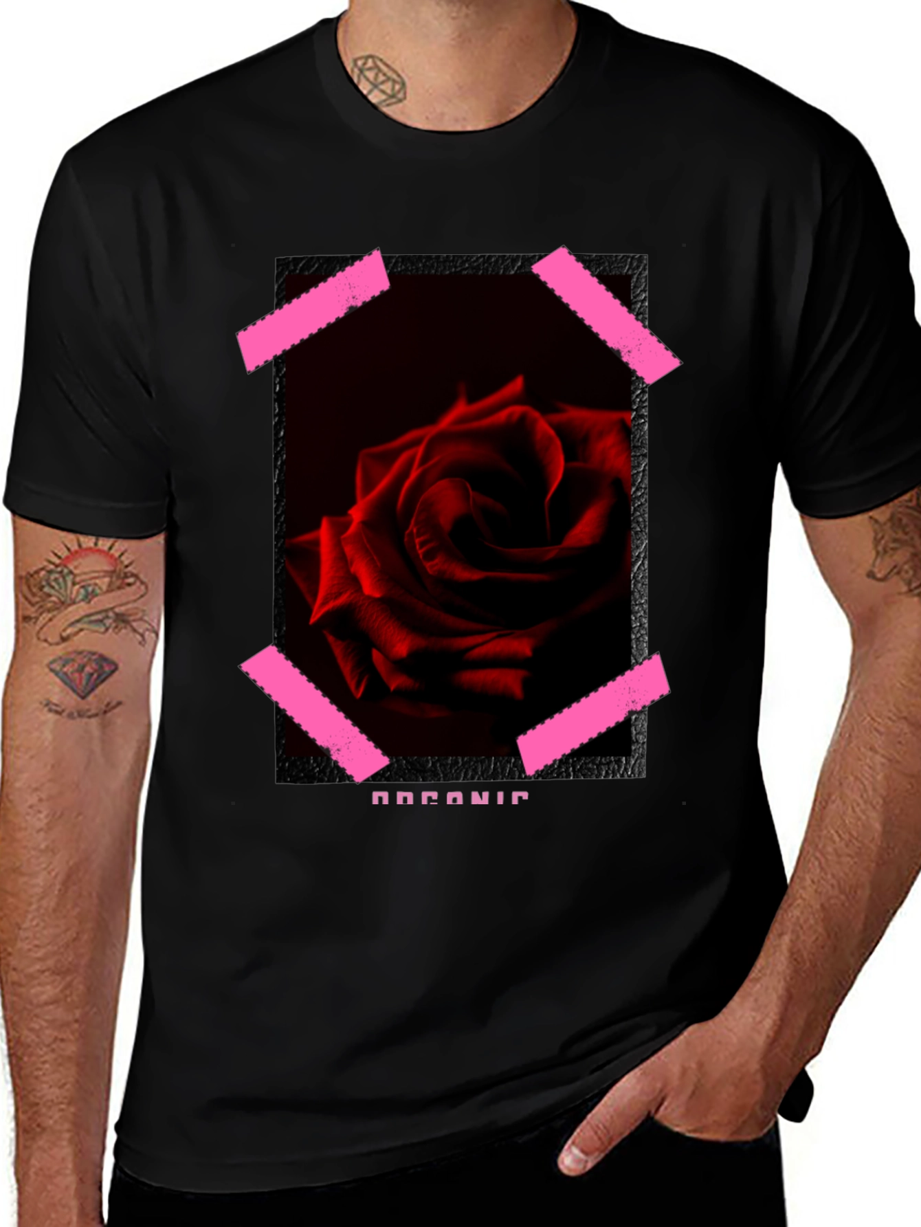 Variant 14 of Rose Graphic Tee - Edgy Streetwear T-Shirt