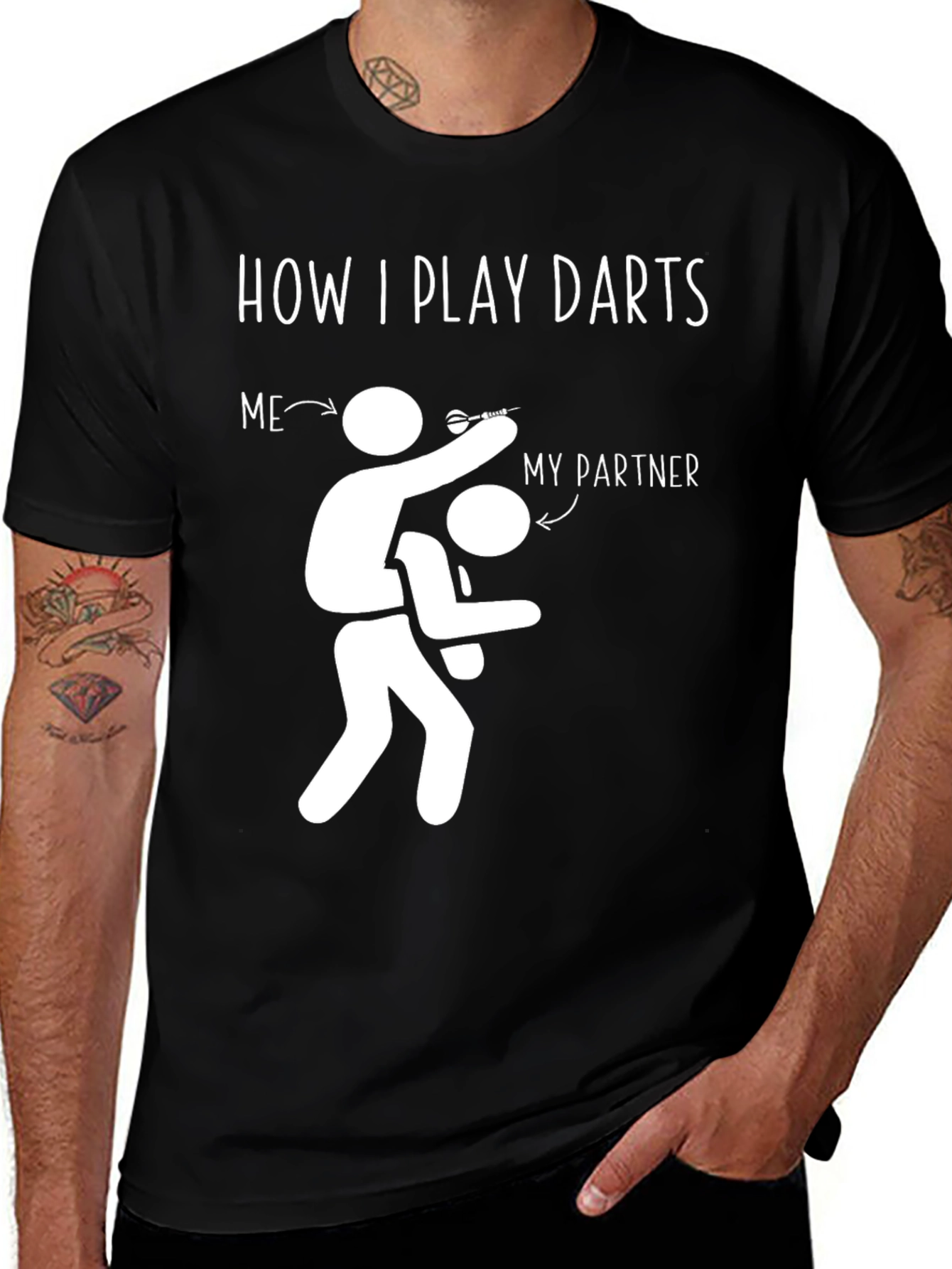 Variant 17 of Funny How I Play Darts T-Shirt